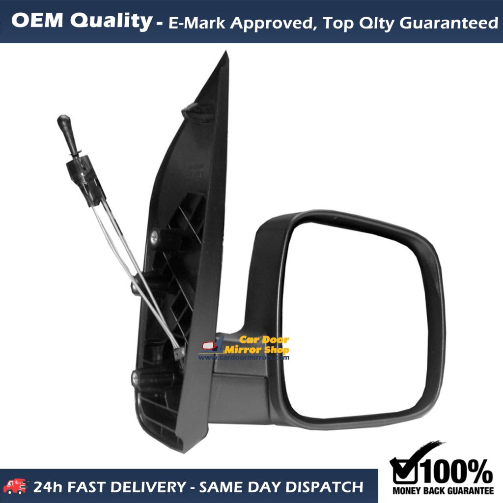FIAT Fiorino Complete Wing Mirror Unit RIGHT HAND ( UK Driver Side ) 2008 to 2018 – MANUAL Wing Mirror Unit