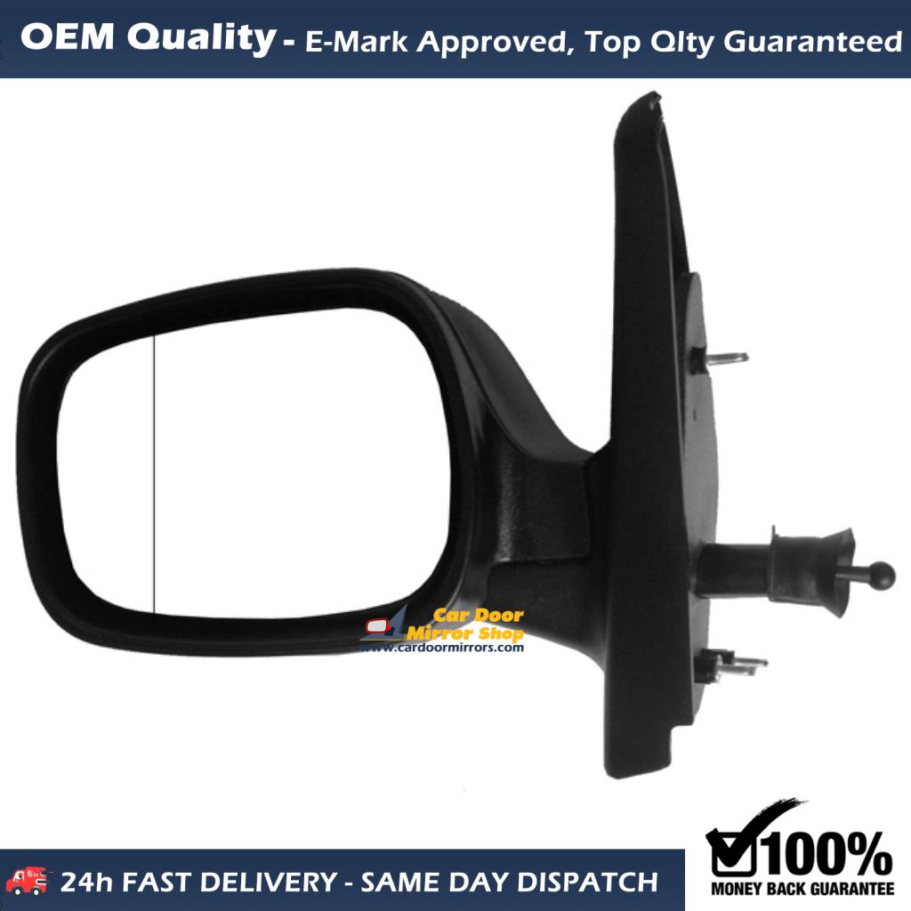 Renault Kangoo Complete Wing Mirror Unit LEFT HAND ( UK Passenger Side ) 2004 to 2008 – MANUAL Wing Mirror Unit