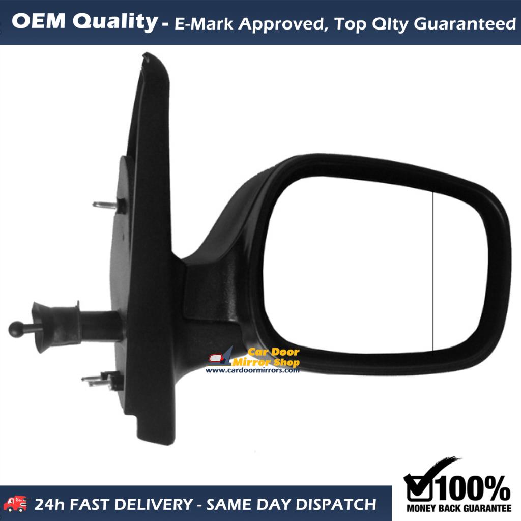 Renault Kangoo Complete Wing Mirror Unit RIGHT HAND ( UK Driver Side ) 2004 to 2008 – MANUAL Wing Mirror Unit