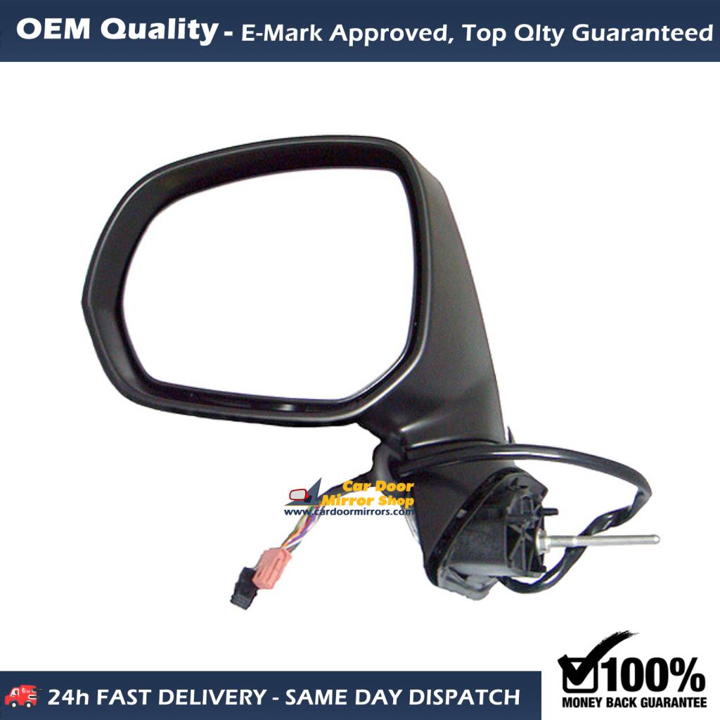 Peugeot 5008 Complete Wing Mirror Unit LEFT HAND ( UK Passenger Side ) 2009 to 2017 – Electric Wing Mirror Unit Primed ( Power Folding )