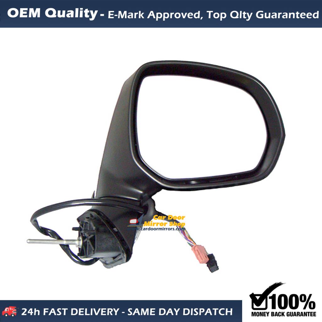 Peugeot 5008 Complete Wing Mirror Unit RIGHT HAND ( UK Driver Side ) 2009 to 2017 – Electric Wing Mirror Unit Primed ( Power Folding )