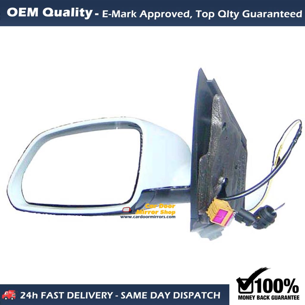 Volkswagen Polo Complete Wing Mirror Unit LEFT HAND ( UK Passenger Side ) 2005 to 2010 ( MK4 Facelift ) – MANUAL Wing Mirror Unit