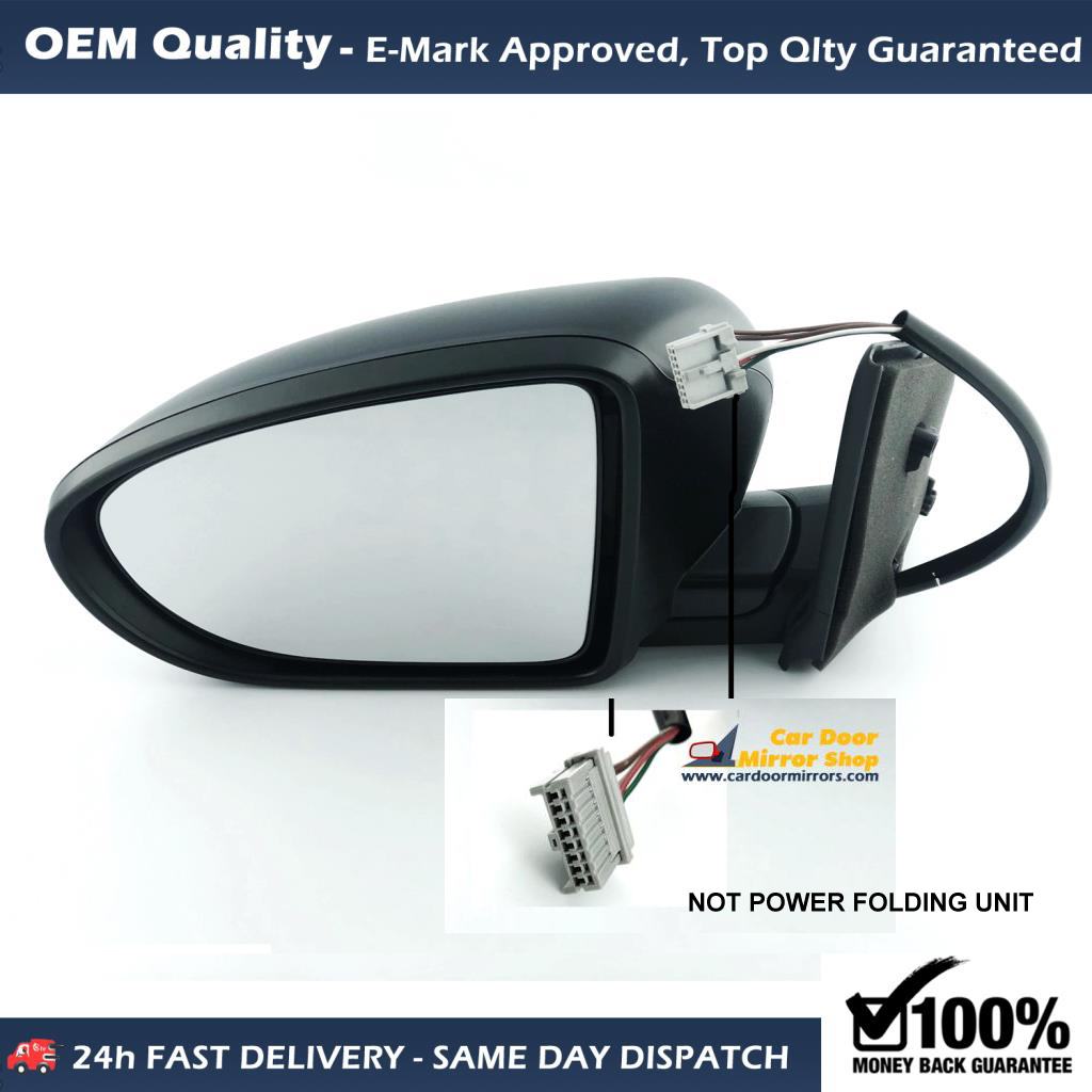 Nissan Qashqai Complete Wing Mirror Unit LEFT HAND ( UK Passenger Side ) 2006 to 2013 – Electric Wing Mirror Unit