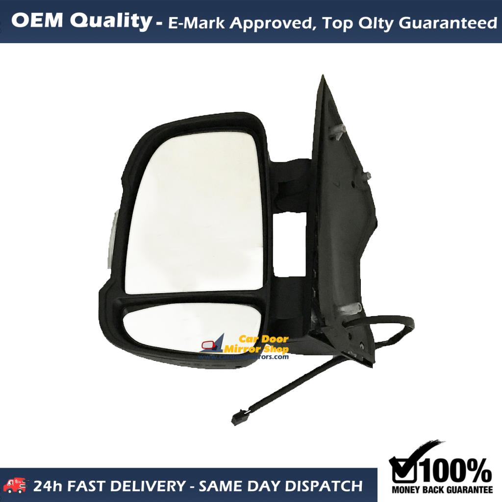 FIAT Ducato Complete Wing Mirror Unit LEFT HAND ( UK Passenger Side ) 2006 to 2021 – Fits to Electric & MANUAL Wing Mirror ( Short Arm )