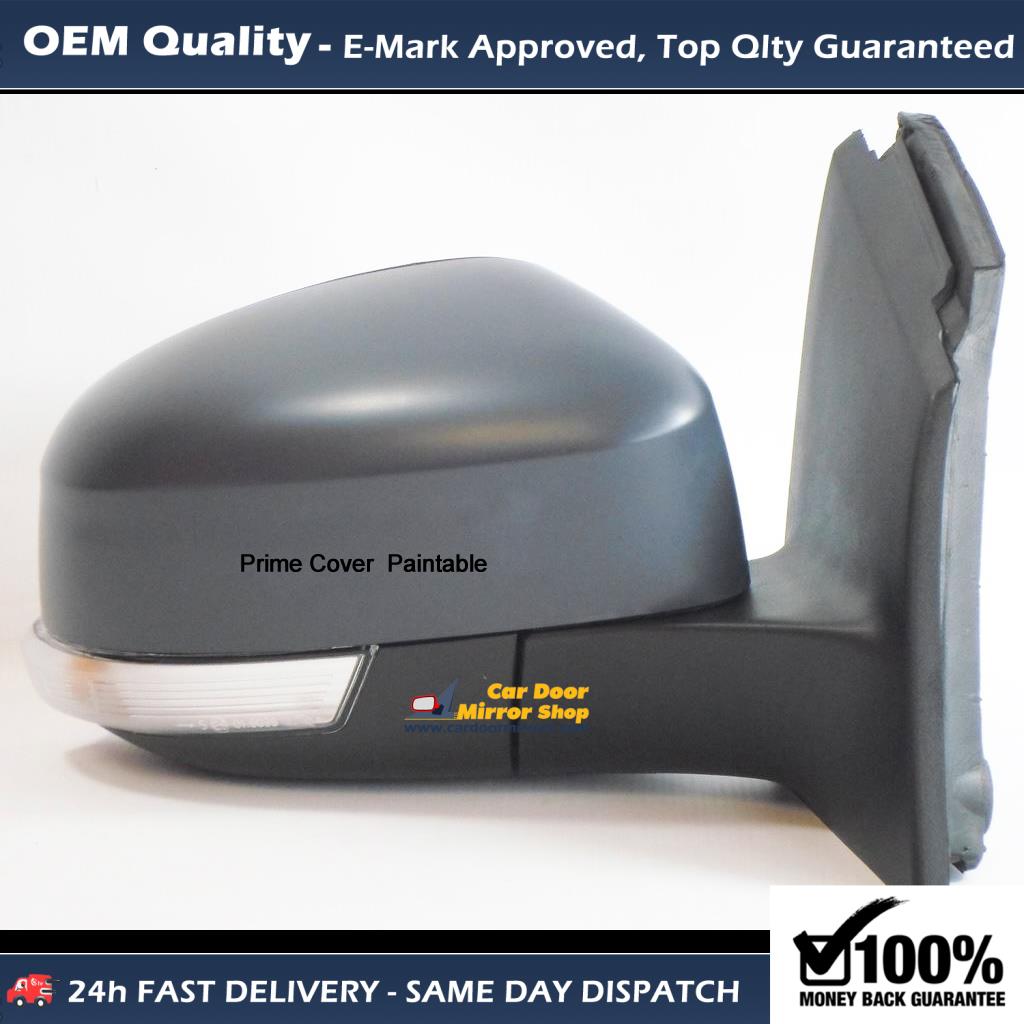 Ford Focus Complete Wing Mirror Unit RIGHT HAND ( UK Driver Side ) 2012 to 2017 – Electric Wing Mirror Unit Primed ( Power Folding )