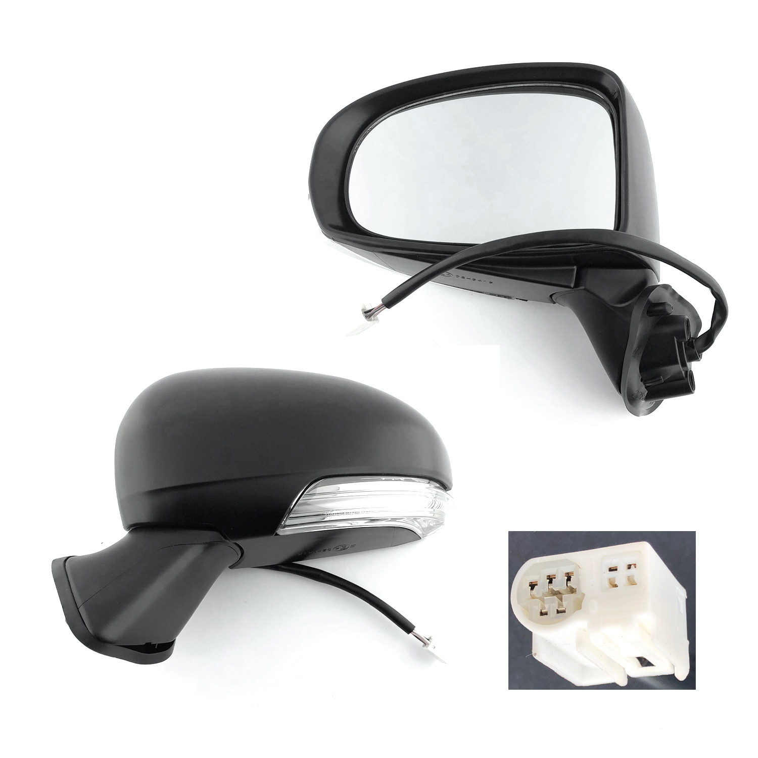 Toyota Prius Complete Wing Mirror Unit LEFT HAND ( UK Passenger Side ) 2009 to 2015 – Electric Wing Mirror Unit ( Primed )