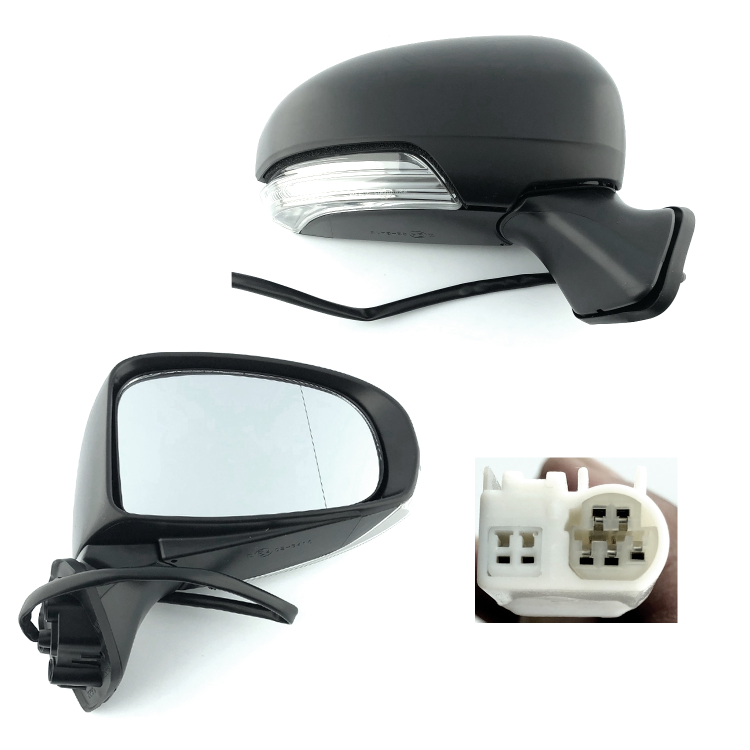 Toyota Prius Complete Wing Mirror Unit RIGHT HAND ( UK Driver Side ) 2009 to 2015 – Electric Wing Mirror Unit ( Primed )