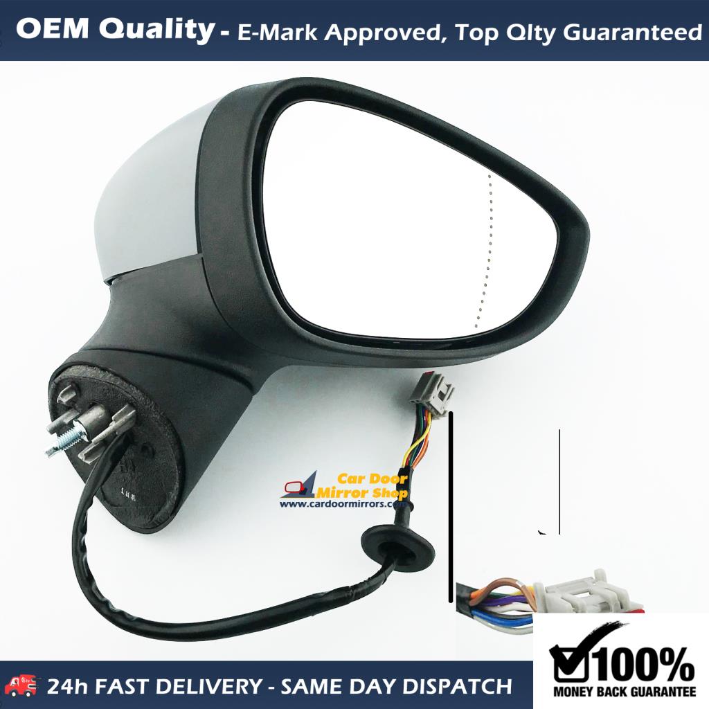 Ford Fiesta Complete Wing Mirror Unit RIGHT HAND ( UK Driver Side ) 2013 to 2017 – Electric Wing Mirror Unit Primed ( Power Folding )