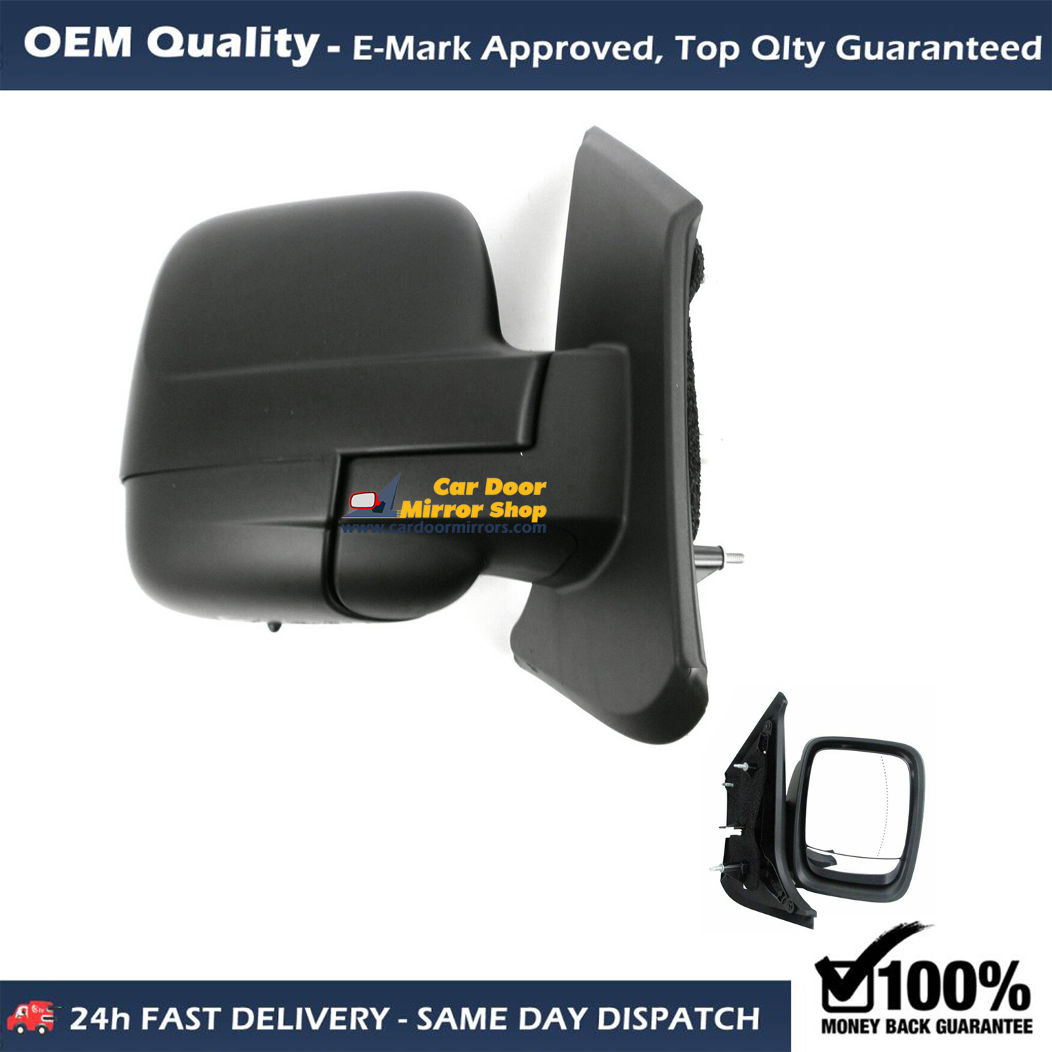 FIAT Talento Complete Wing Mirror Unit RIGHT HAND ( UK Driver Side ) 2014 to 2020 – Electric Wing Mirror Unit