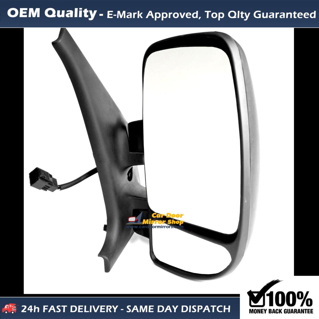 Renault Master Complete Wing Mirror Unit RIGHT HAND ( UK Driver Side ) 2004 to 2009 – ELECTRIC Wing Mirror Unit ( SHORT Arm, With TEMP Sensor )