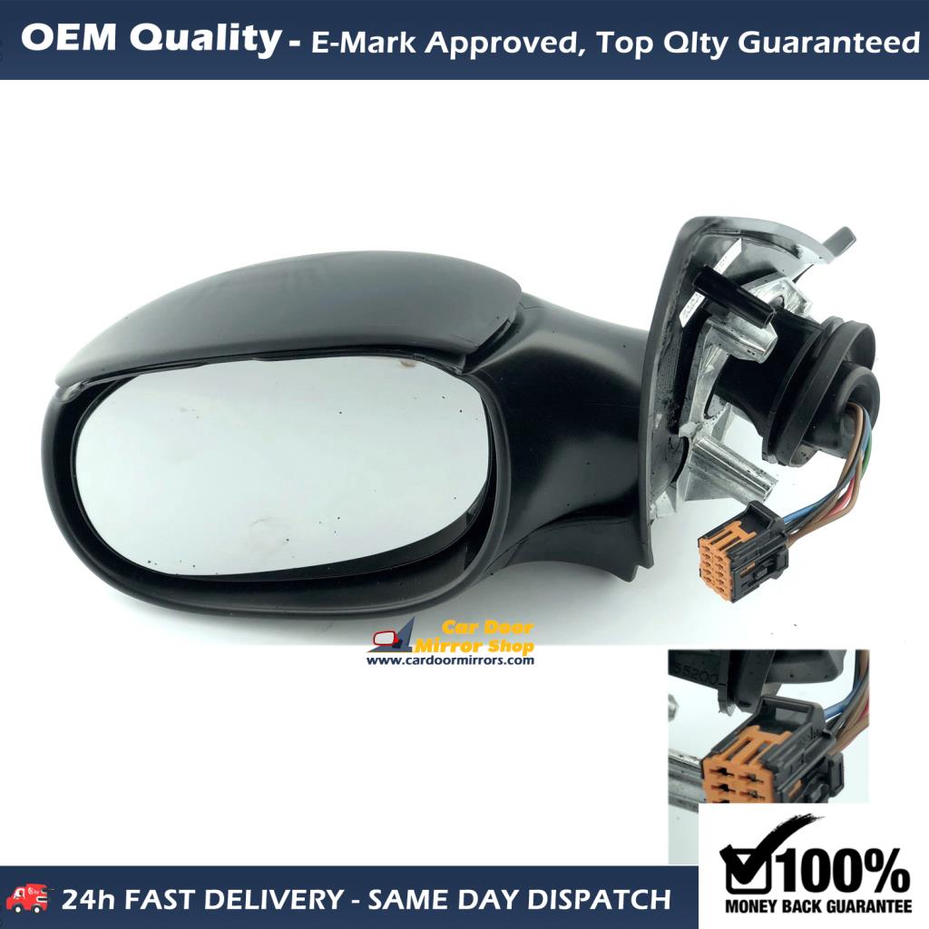 Peugeot 206 CC Complete Wing Mirror Unit LEFT HAND ( UK Passenger Side ) 2000 to 2007 – Electric Wing Mirror Unit