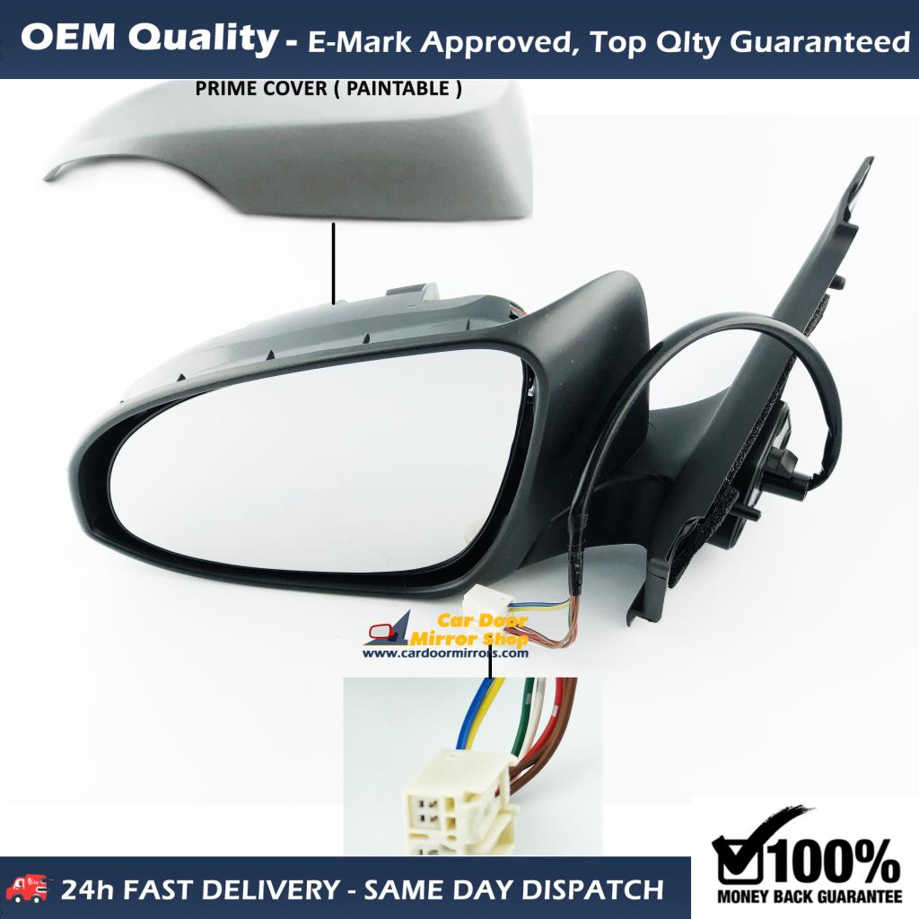 Toyota Yaris Complete Wing Mirror Unit LEFT HAND ( UK Passenger Side ) 2012 to 2020 – Electric Wing Mirror Unit ( Prime )
