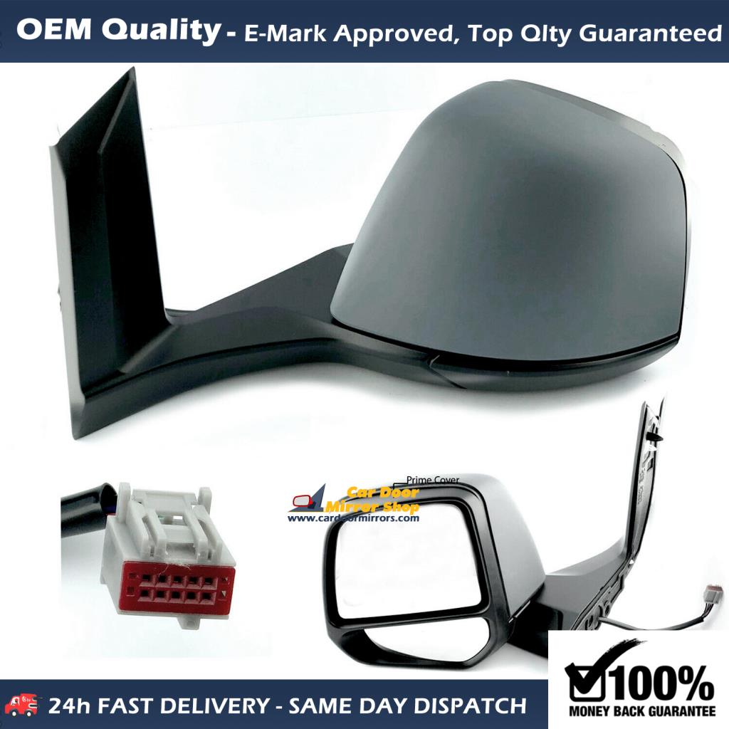 Ford Transit Connect Complete Wing Mirror Unit RIGHT HAND ( UK Driver Side ) 2014 to 2018 – Electric Wing Mirror Unit