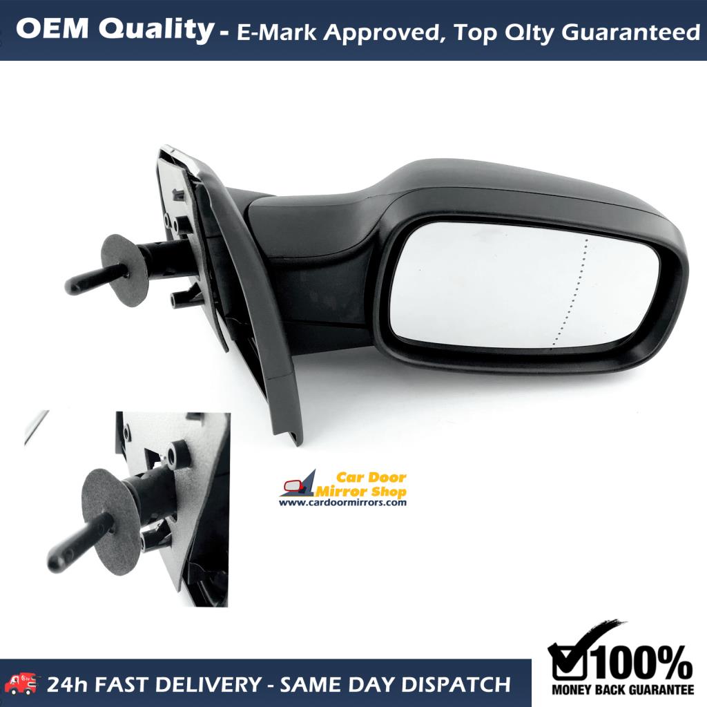 Renault Clio Complete Wing Mirror Unit RIGHT HAND ( UK Driver Side ) 2005 to 2009 [ MK III ] – MANUAL Wing Mirror Unit