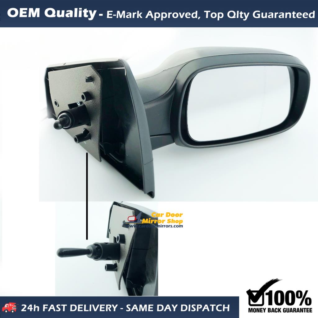 Renault Clio Complete Wing Mirror Unit LEFT HAND ( UK Passenger Side ) 2005 to 2009 [ MK III ] – Electric Wing Mirror Unit