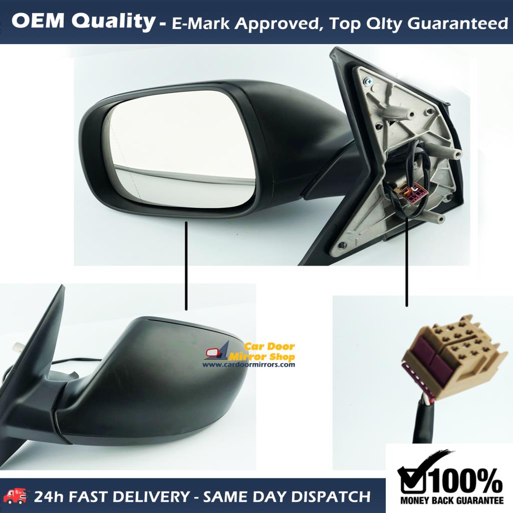 Volkswagen Transporter Complete Wing Mirror Unit LEFT HAND ( UK Passenger Side ) 2010 to 2016 – Electric Wing Mirror Unit