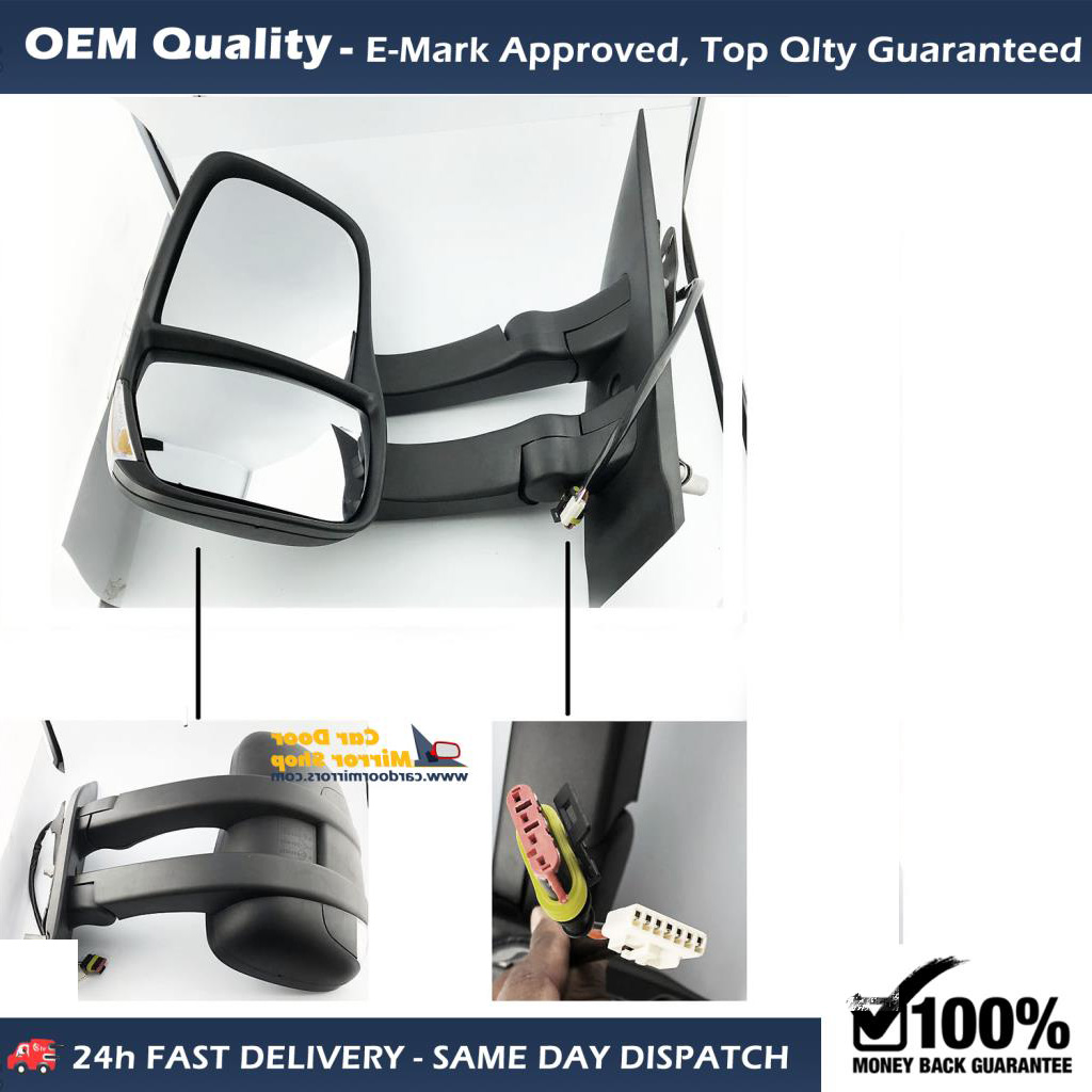IVECO Daily CHASSIS CAB Complete Wing Mirror Unit LEFT HAND ( UK Passenger Side ) 2006 APR to 2014 – Electric Wing Mirror Unit