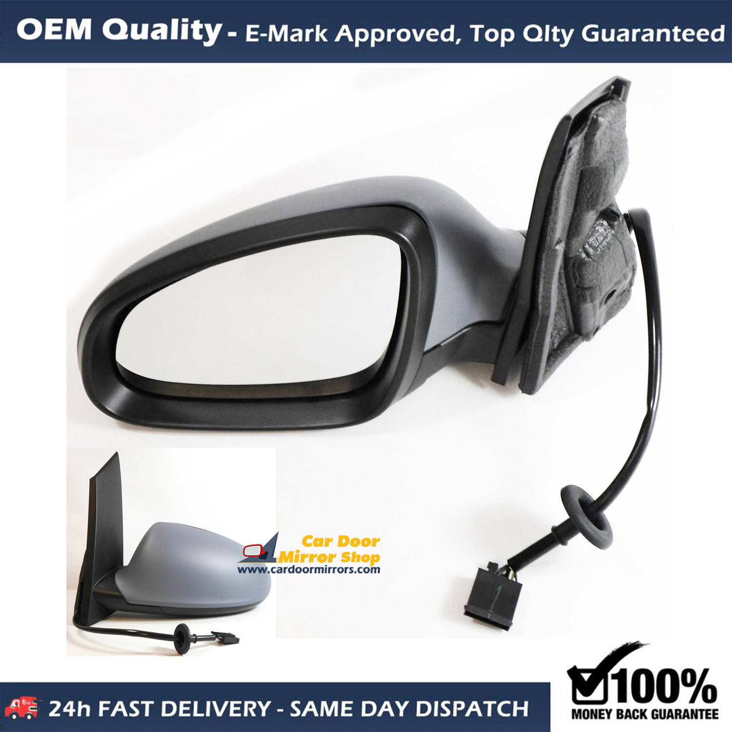 Vauxhall Astra Complete Wing Mirror Unit RIGHT HAND ( UK Driver Side ) 2010 to 2016 – Electric Wing Mirror Unit ( Prime )