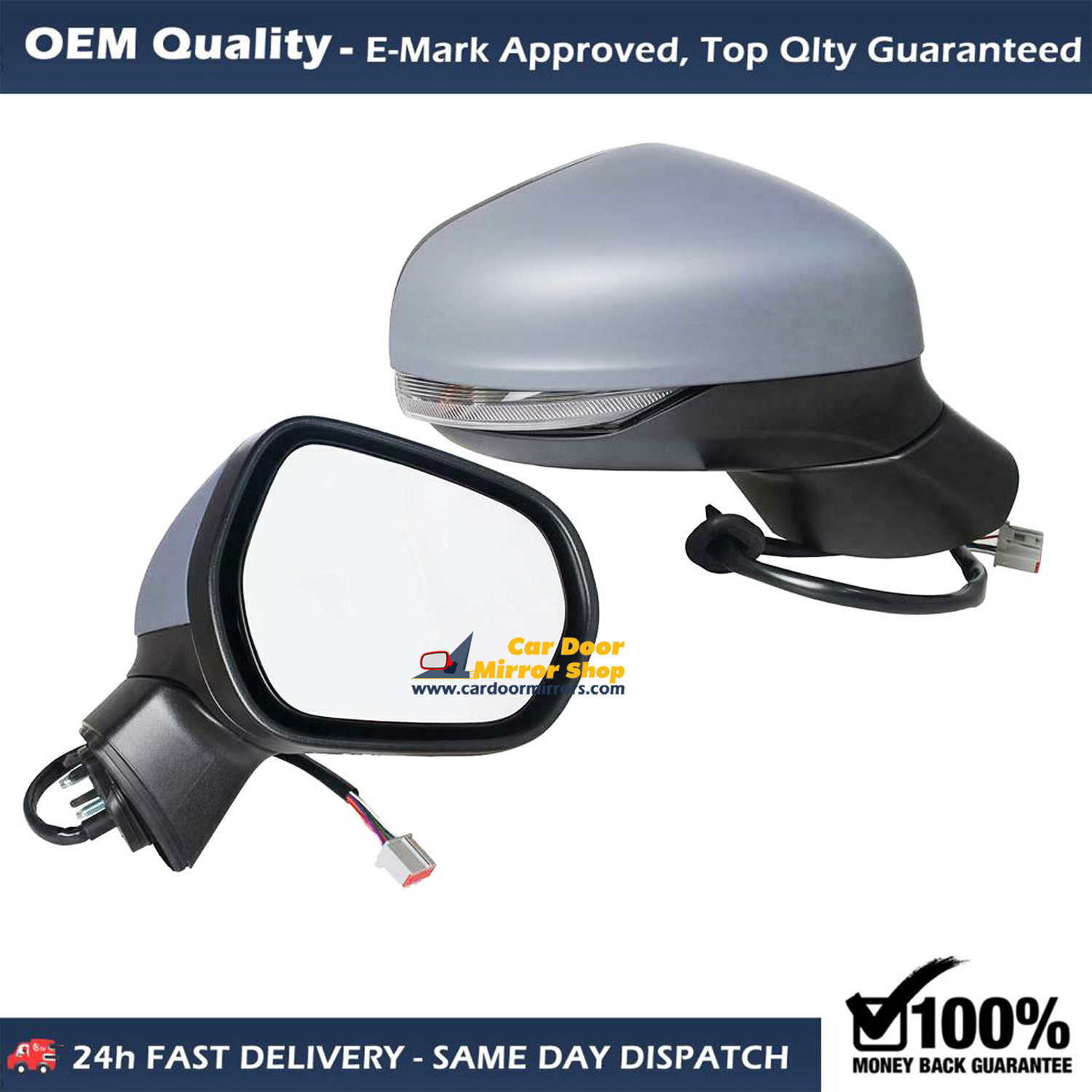 Ford Fiesta Complete Wing Mirror Unit RIGHT HAND ( UK Driver Side ) 2017 to 2020 – Electric Wing Mirror Unit