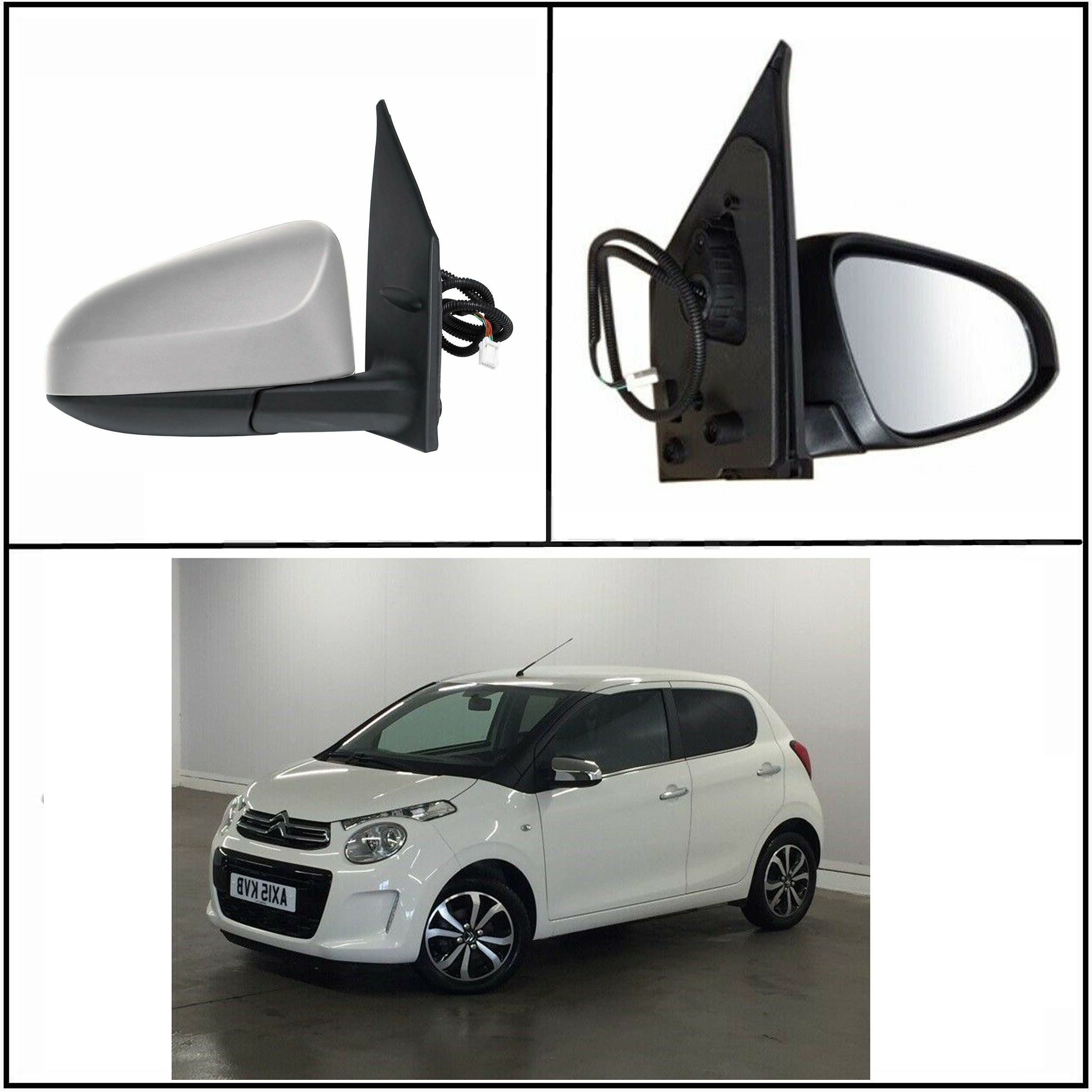 CITROEN C1 Complete Wing Mirror Unit RIGHT HAND ( UK Driver Side ) 2014 to 2020 – ELECTRIC Wing Mirror Unit