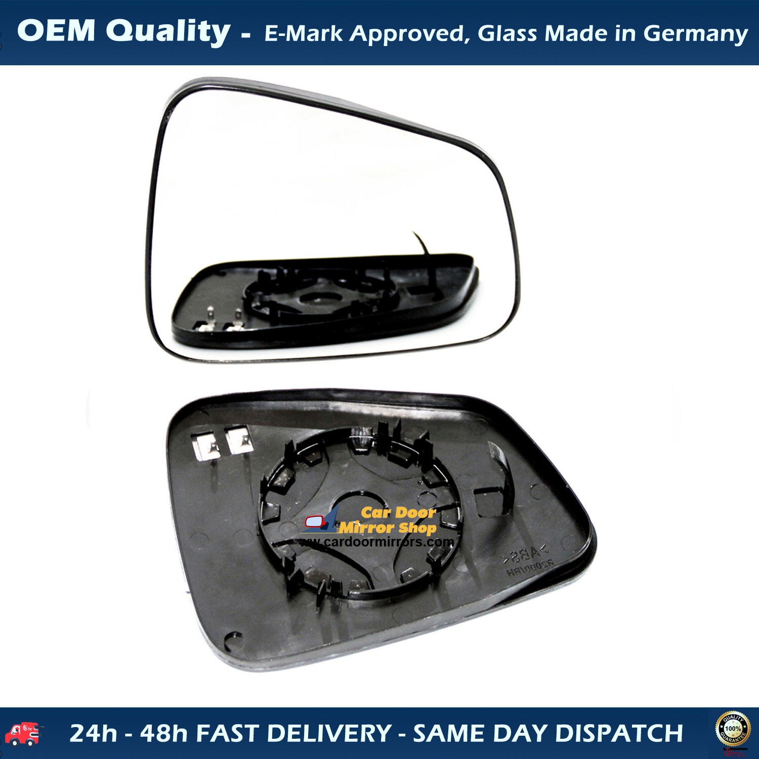 Vauxhall Mokka Wing Mirror Glass With Base RIGHT HAND ( UK Driver Side ) 2013 to 2016 – Heated Base Wide Angle Wing Mirror