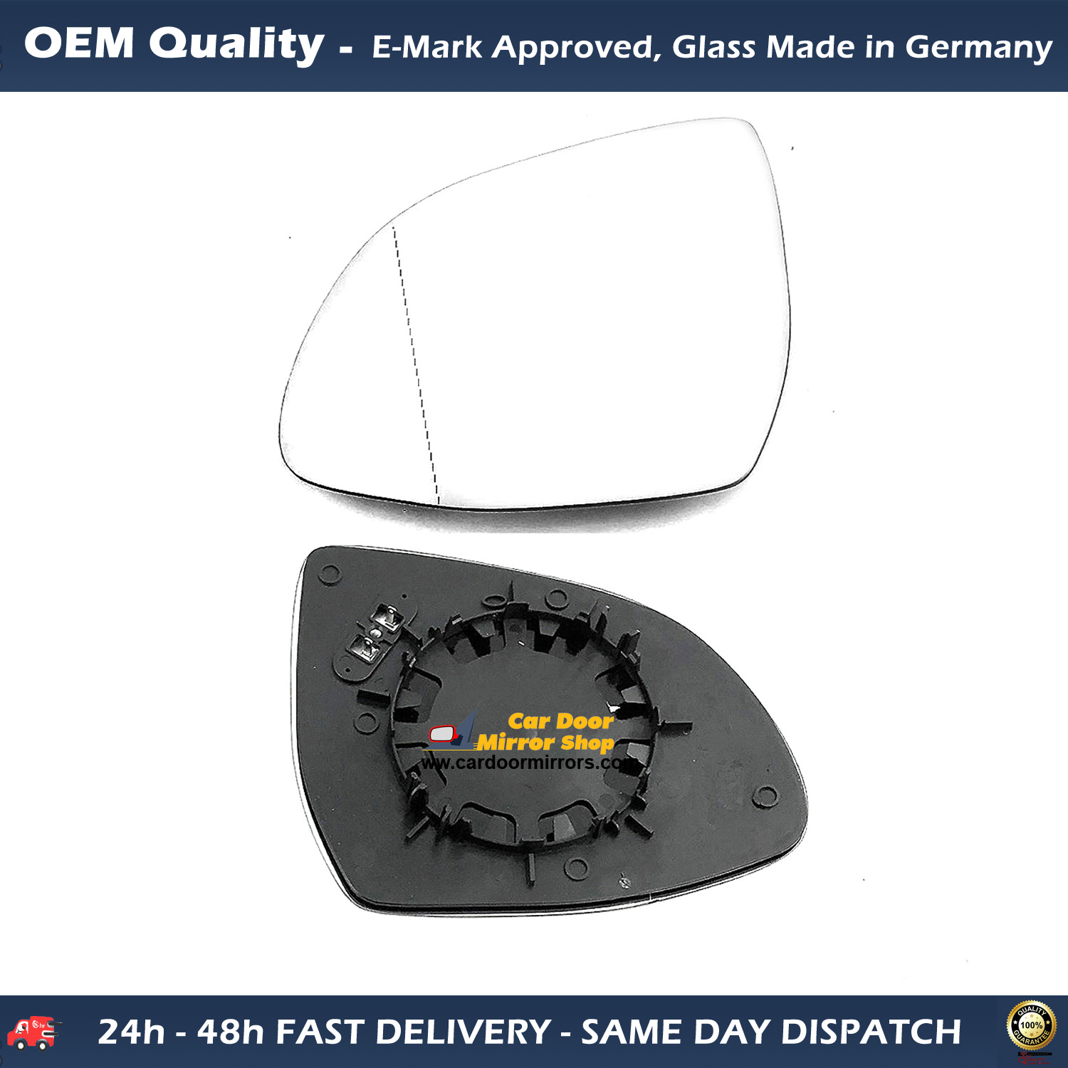 BMW X6 Wing Mirror Glass With Base LEFT HAND ( UK Passenger Side ) 2015 to 2020 – Heated Base Wide Angle Wing Mirror