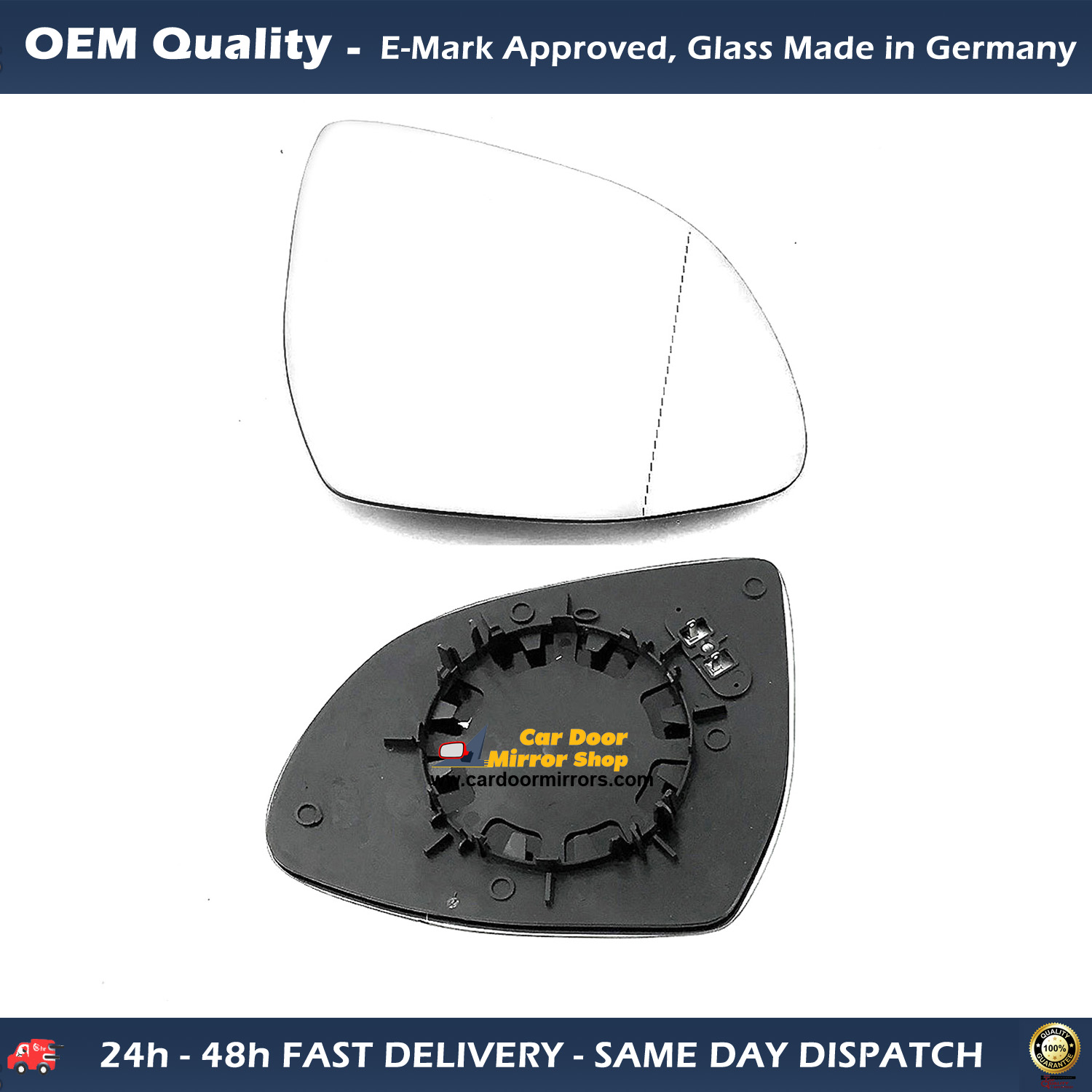 BMW X4 Wing Mirror Glass With Base RIGHT HAND ( UK Driver Side ) 2014 to 2020 – Heated Base Wide Angle Wing Mirror