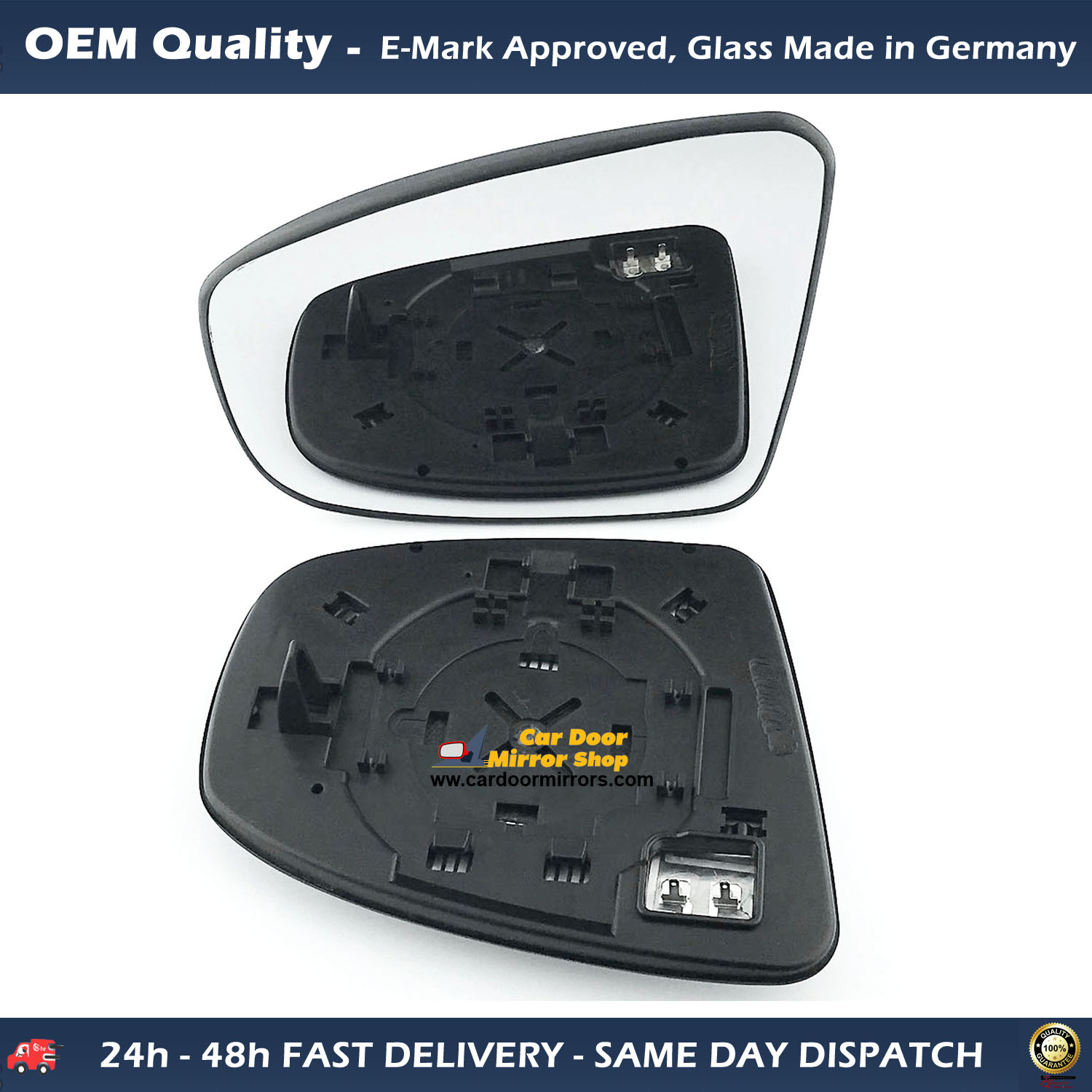Infinity QX70 Wing Mirror Glass With Base LEFT HAND ( UK Passenger Side ) 2013 to 2020 – Heated Base Convex Mirror