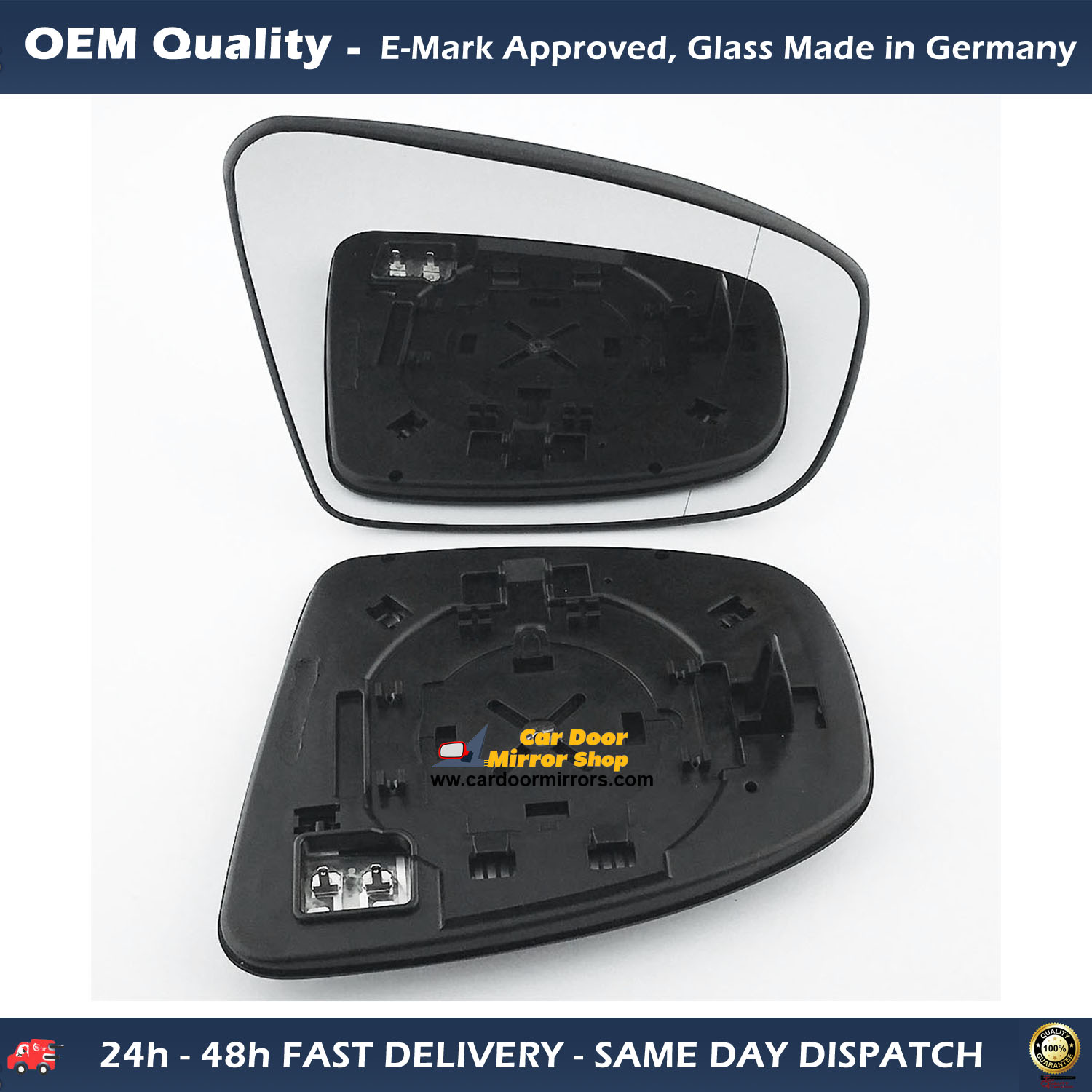 Infinity QX50 Wing Mirror Glass With Base RIGHT HAND ( UK Driver Side ) 2013 to 2020 – Heated Base Convex Mirror