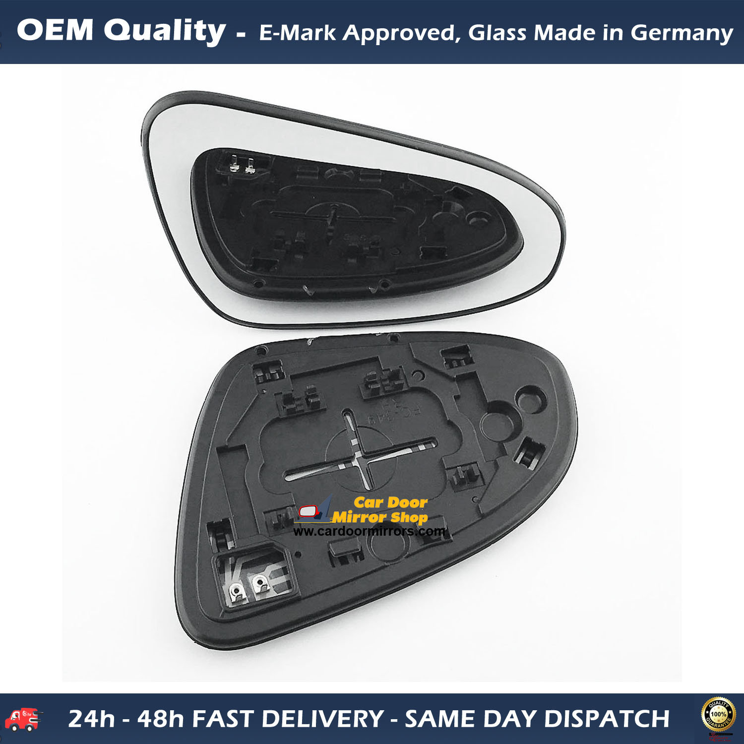 Toyota Prius Plus  Wing Mirror Glass With Base RIGHT HAND ( UK Driver Side ) 2012 to 2020 – Wide Angle Wing Mirror Mirror