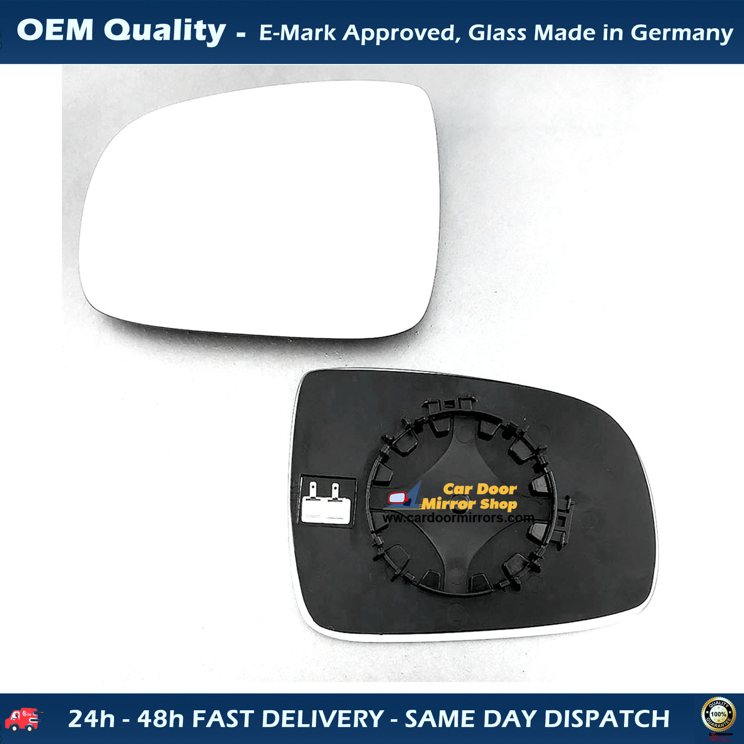 Nissan Note Wing Mirror Glass With Base LEFT HAND ( UK Passenger Side ) 2006 to 2012 – Heated Base Convex Mirror