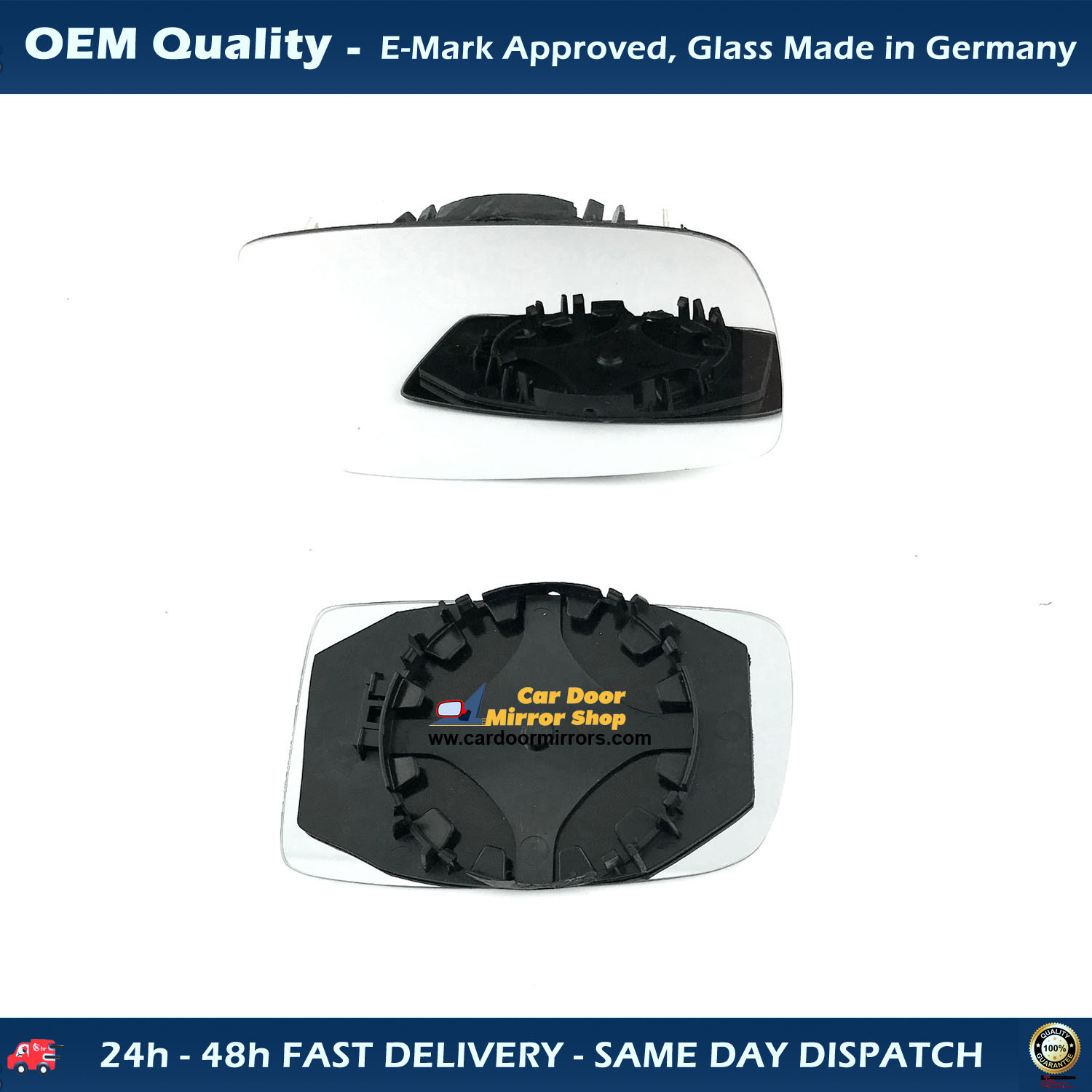 FIAT Idea Wing Mirror Glass With Base RIGHT HAND ( UK Driver Side ) 2004 to 2007 – Heated Base Wide Angle Wing Mirror