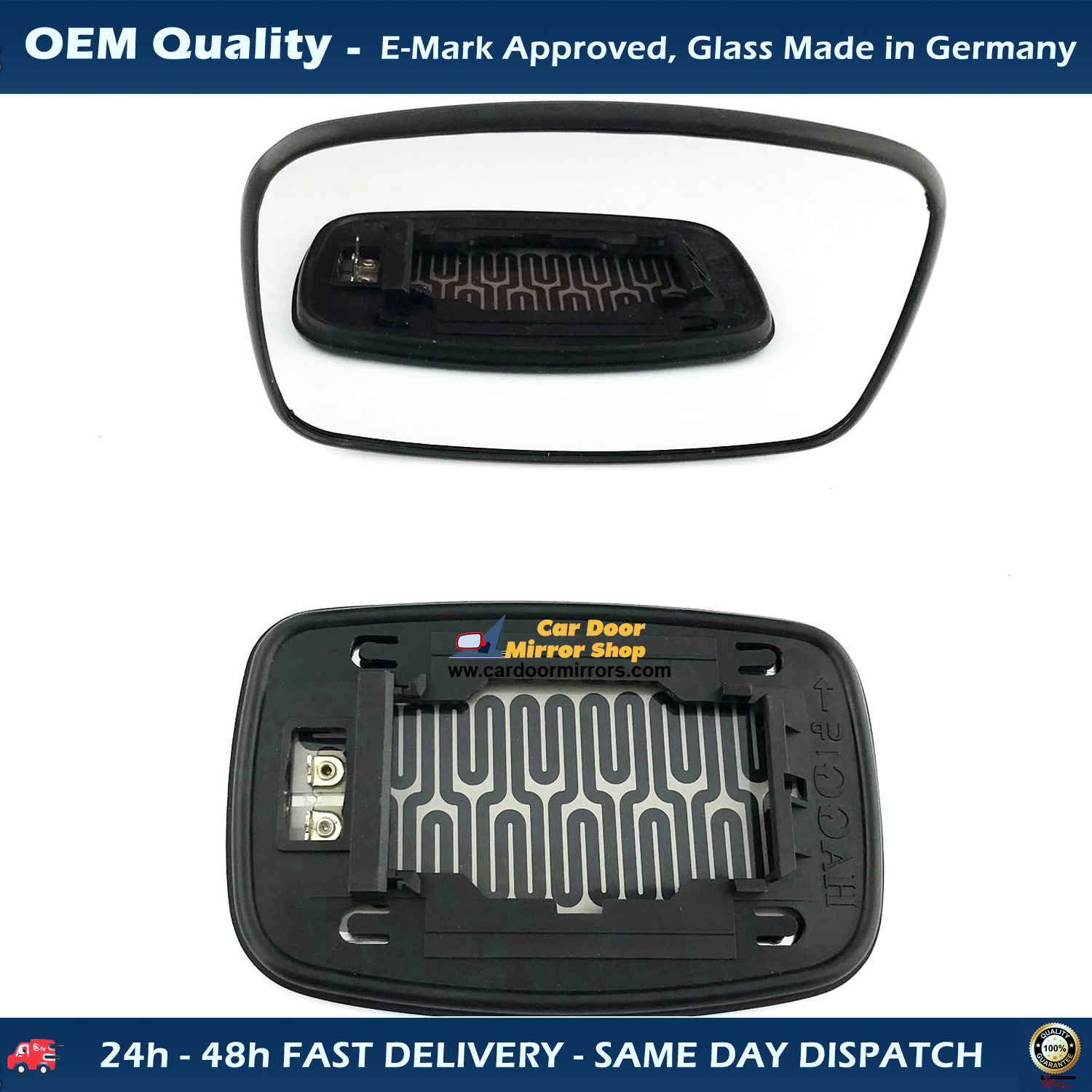 Ford Fiesta Wing Mirror Glass With Base LEFT HAND ( UK Passenger Side ) 1994 to 2000 – Convex Wing Mirror
