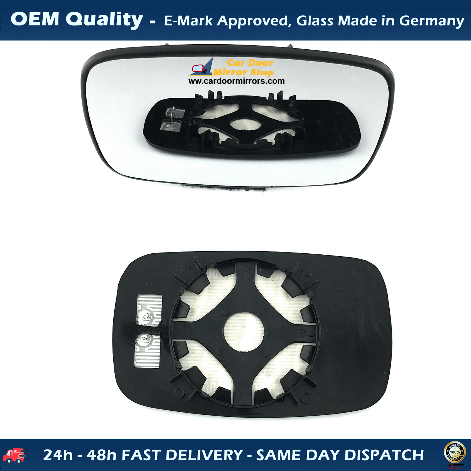 Ford Mondeo Wing Mirror Glass With Base LEFT HAND ( UK Passenger Side ) 1993 to 2000 – Heated Base Convex Mirror