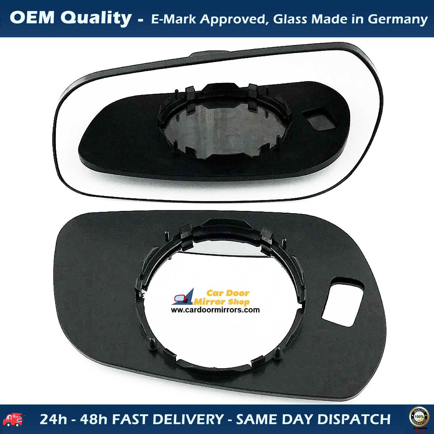Citroen Xsara Wing Mirror Glass With Base LEFT HAND ( UK Passenger Side ) 1997 to 2003 – Convex Wing Mirror
