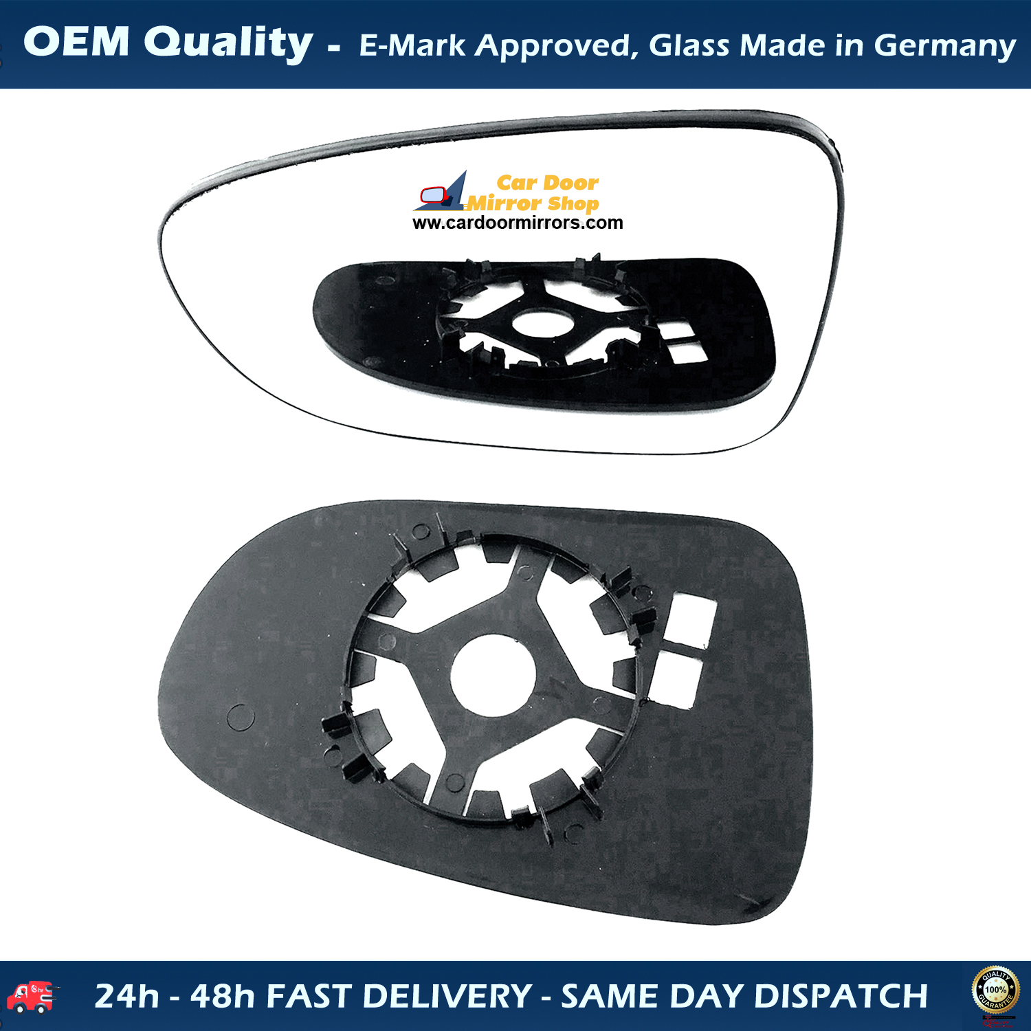 Ford Galaxy Wing Mirror Glass With Base LEFT HAND ( UK Passenger Side ) 1994 to 2006 – Convex Wing Mirror