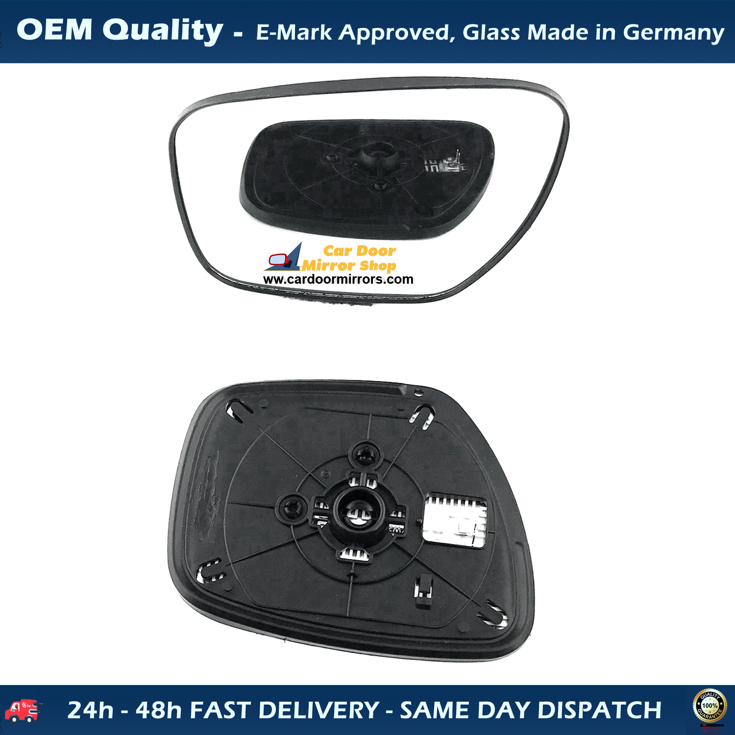 Mazda 5 Wing Mirror Glass With Base LEFT HAND ( UK Passenger Side ) 2005 to 2010 – Heated Base Convex Mirror