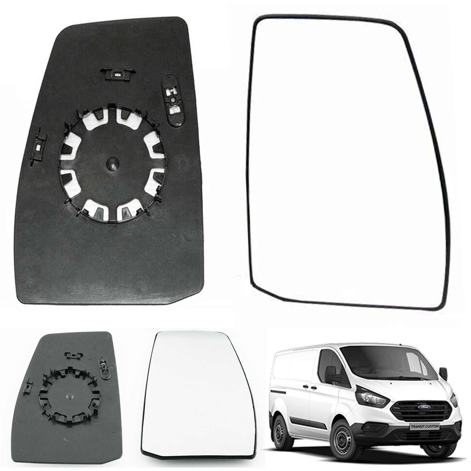 Renault Master Wing Mirror Glass With Base RIGHT HAND ( UK Driver Side ) 2004 to 2009 – Convex Wing Mirror