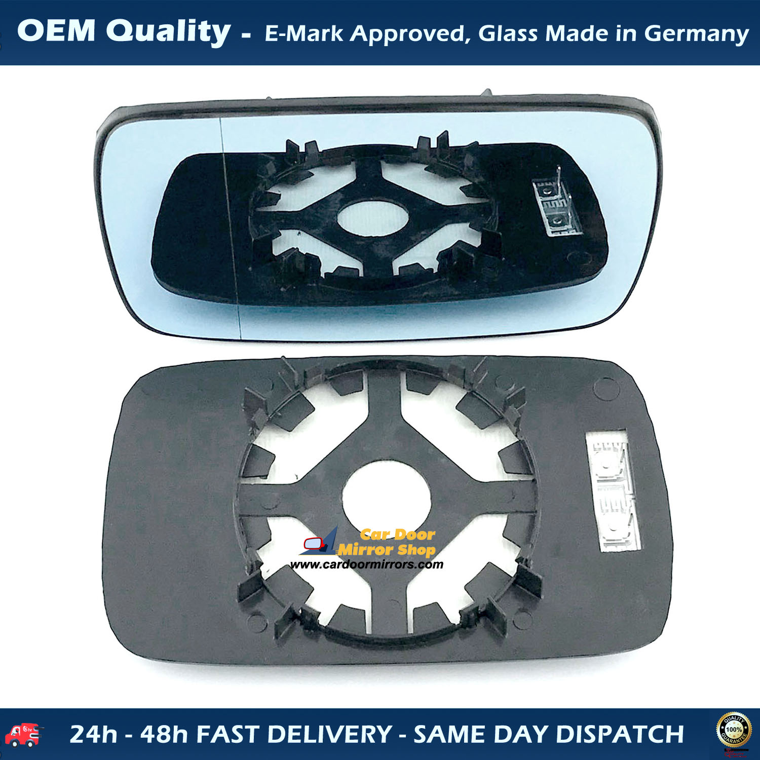 BMW 3 Series Wing Mirror Glass With Base RIGHT HAND ( UK Driver Side ) 1997 to 2005 – Heated Base Wide Angle Wing Mirror