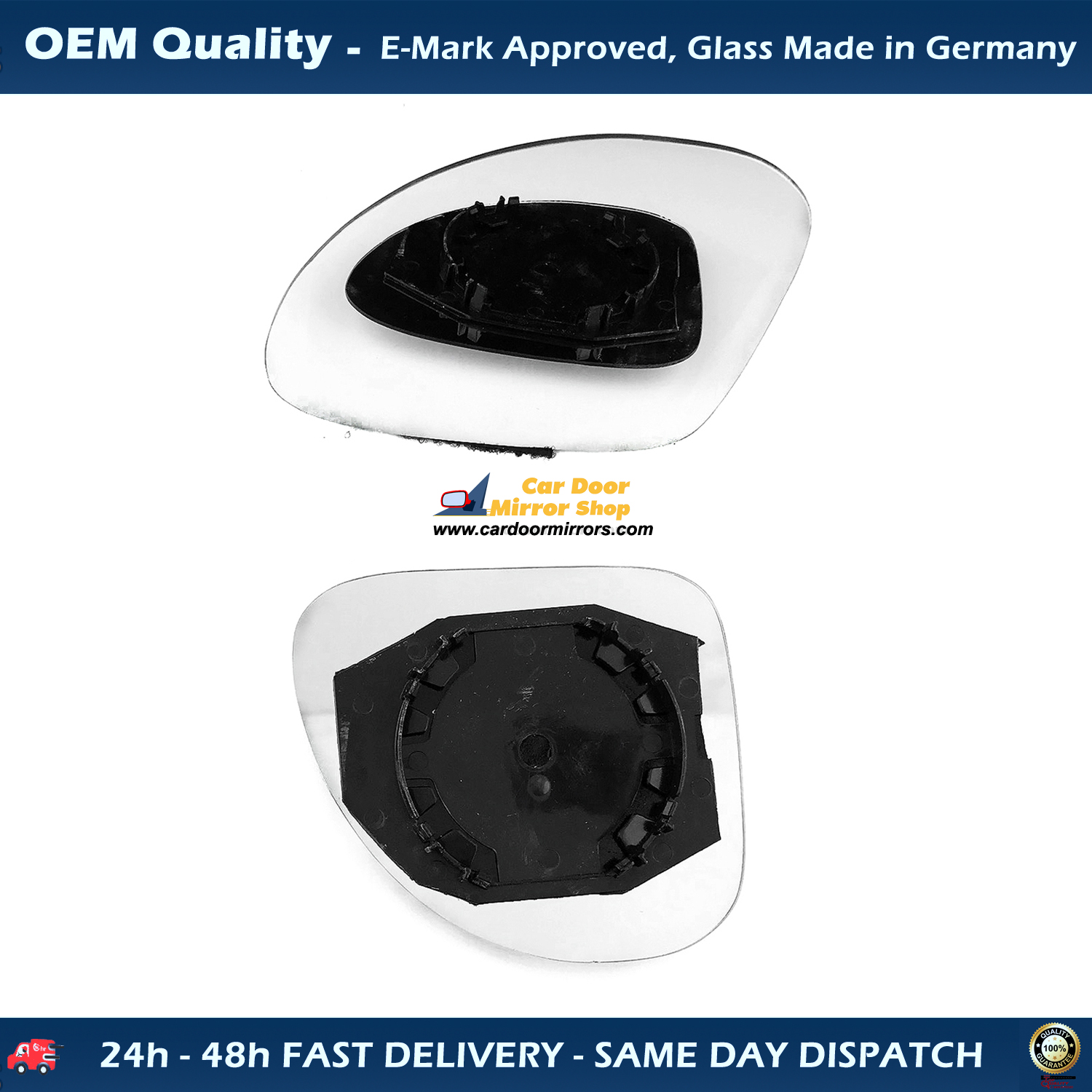 FIAT Multipla Wing Mirror Glass With Base LEFT HAND ( UK Passenger Side ) 1999 to 2011 – Convex Wing Mirror