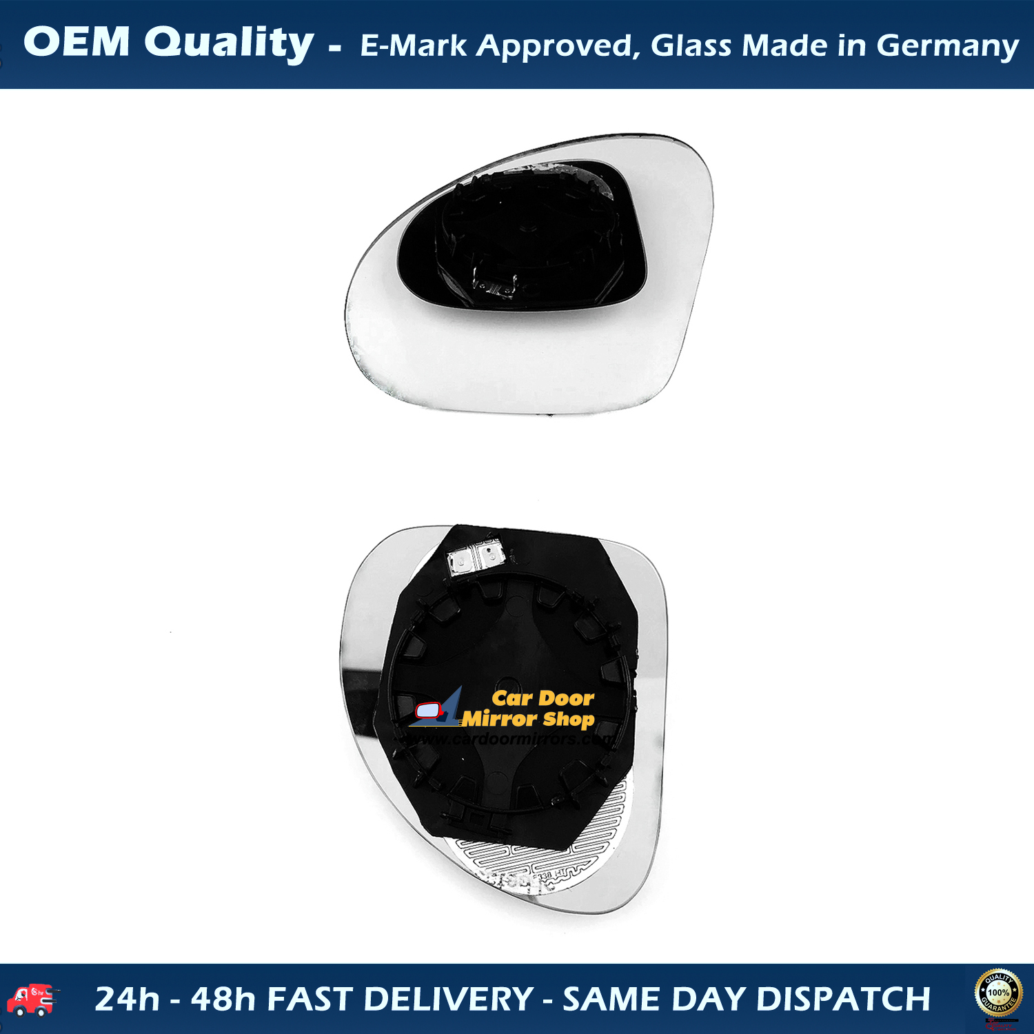 FIAT Multipla Wing Mirror Glass With Base RIGHT HAND ( UK Driver Side ) 1999 to 2011 – Heated Base Convex Mirror