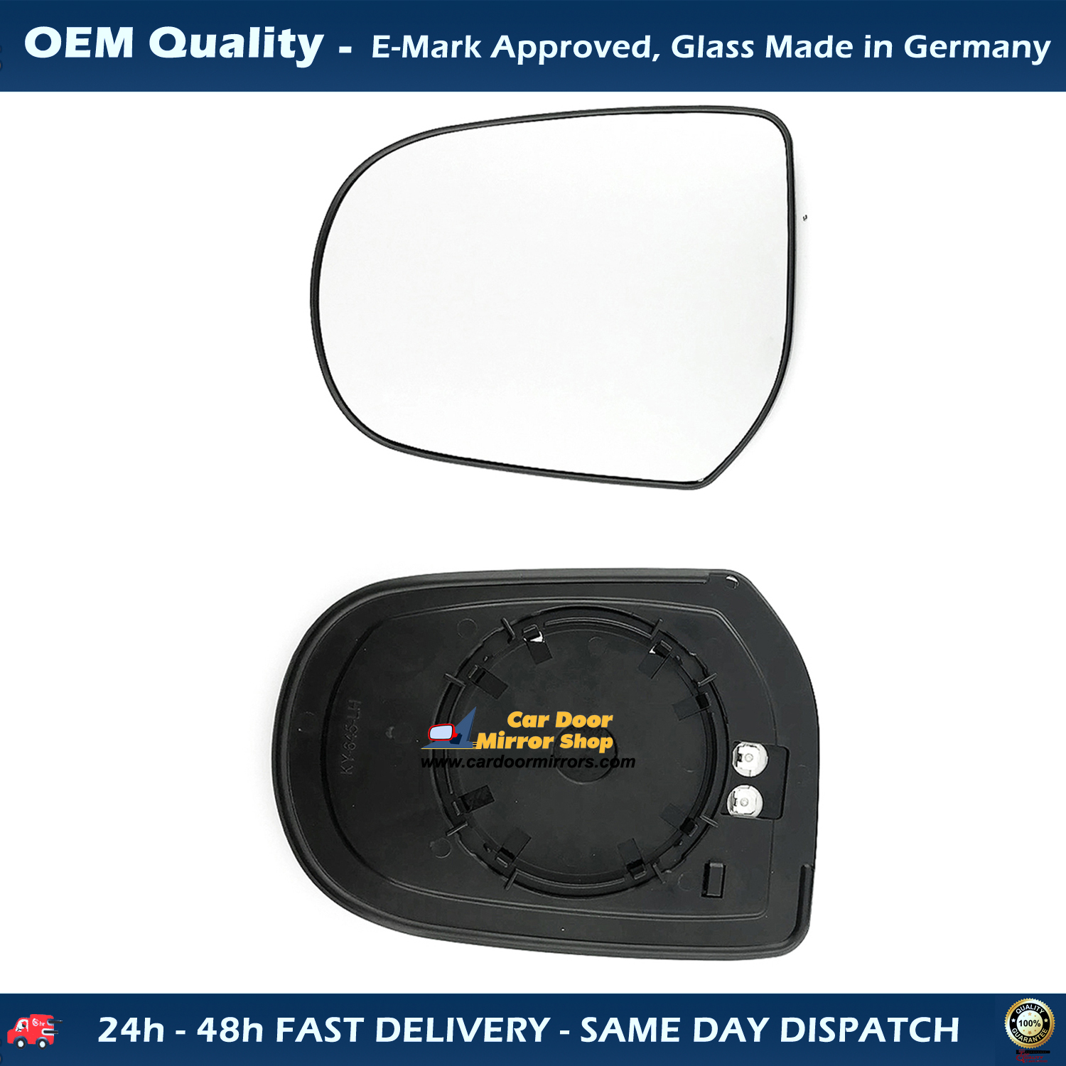 Ford Maverick Wing Mirror Glass With Base LEFT HAND ( UK Passenger Side ) 2000 to 2006 – Heated Base Convex Mirror