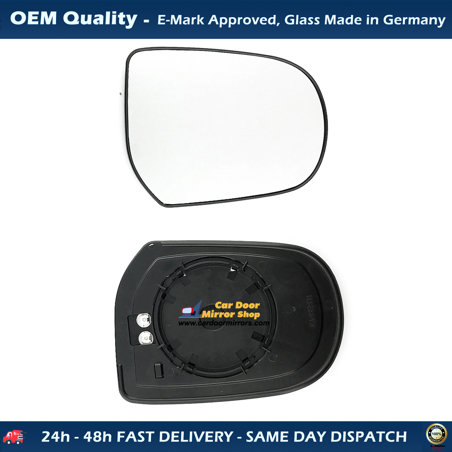 Ford Maverick Wing Mirror Glass With Base RIGHT HAND ( UK Driver Side ) 2000 to 2006 – Heated Base Convex Mirror