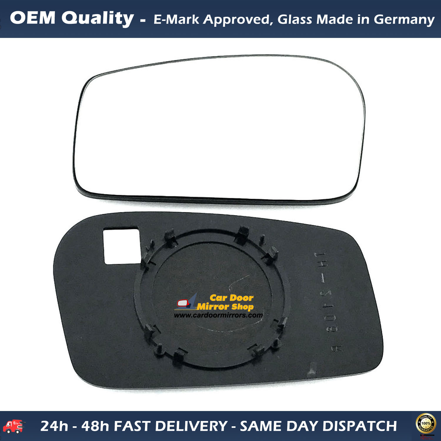 Peugeot 806 Wing Mirror Glass With Base LEFT HAND ( UK Passenger Side ) 1995 to 2002 – Convex Wing Mirror