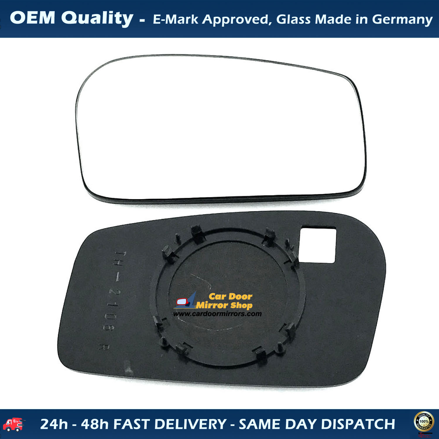 Peugeot 806 Wing Mirror Glass With Base RIGHT HAND ( UK Driver Side ) 1995 to 2002 – Convex Wing Mirror