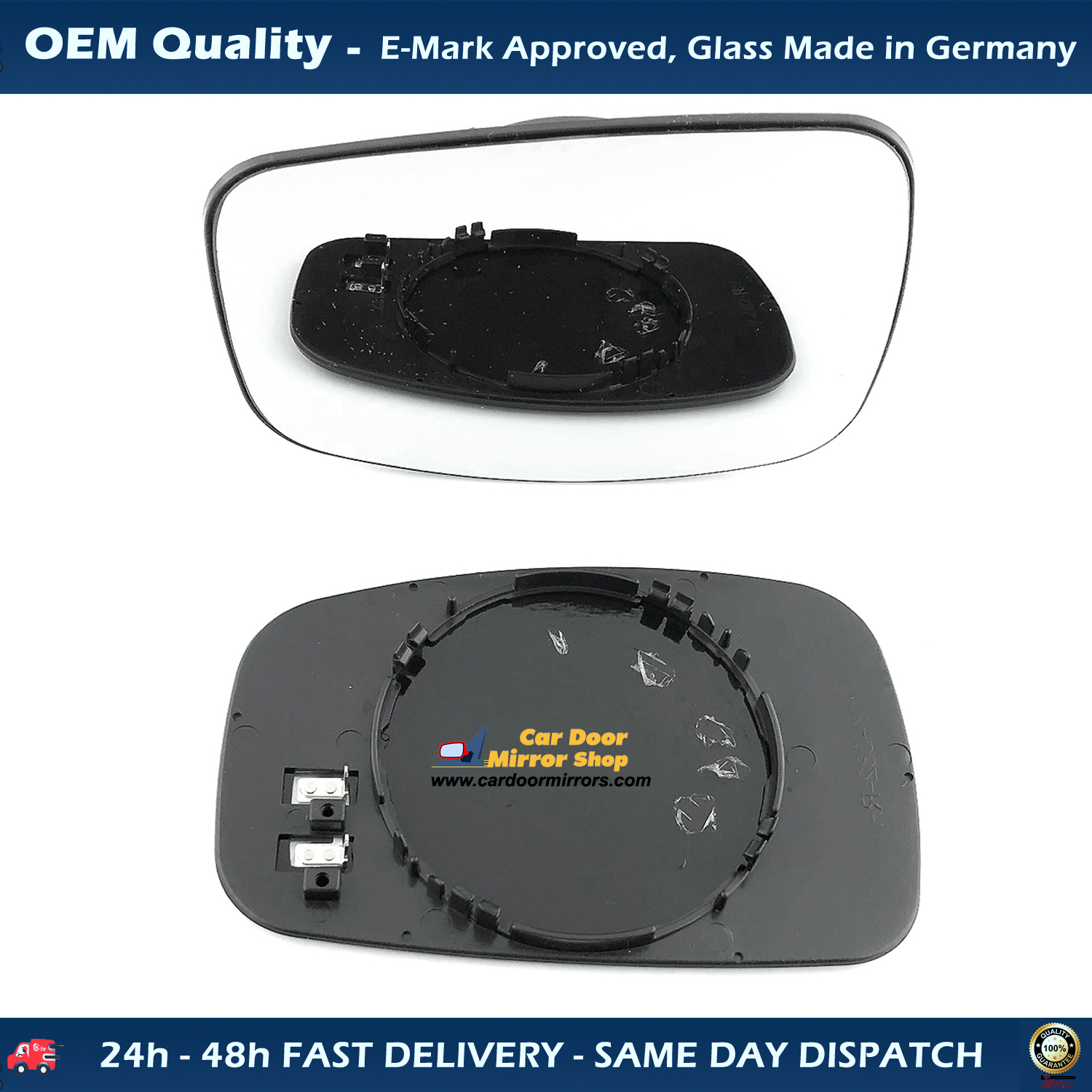 Peugeot 306 Wing Mirror Glass With Base LEFT HAND ( UK Passenger Side ) 1993 to 2000 – Convex Wing Mirror