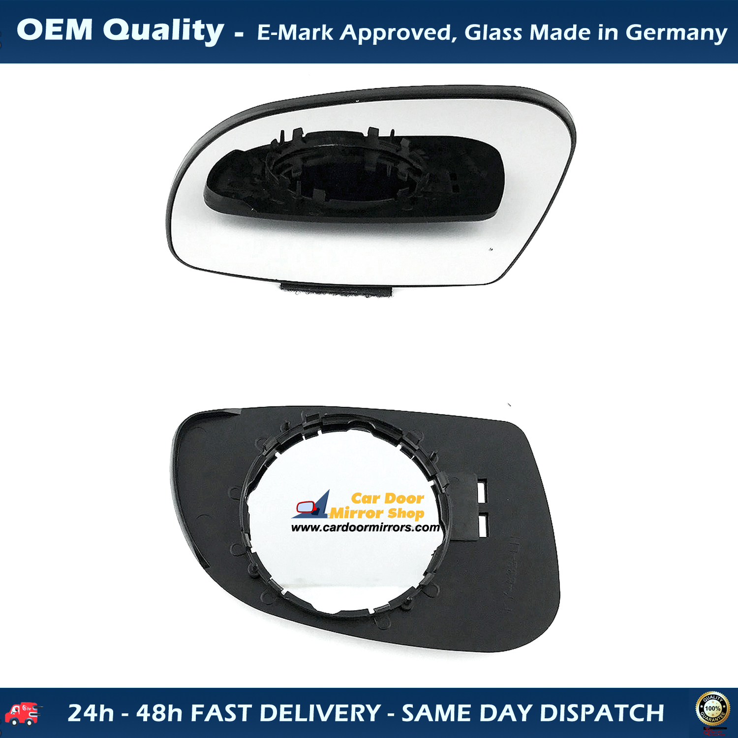 Citroen Saxo Wing Mirror Glass With Base LEFT HAND ( UK Passenger Side ) 1995 to 2003 – Convex Wing Mirror