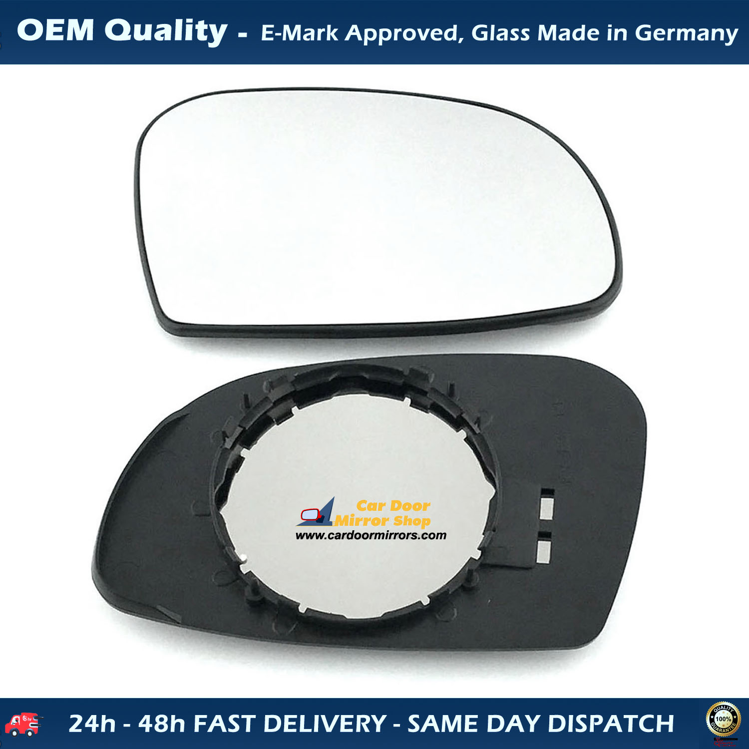 Citroen Saxo Wing Mirror Glass With Base RIGHT HAND ( UK Driver Side ) 1995 to 2003 – Convex Wing Mirror