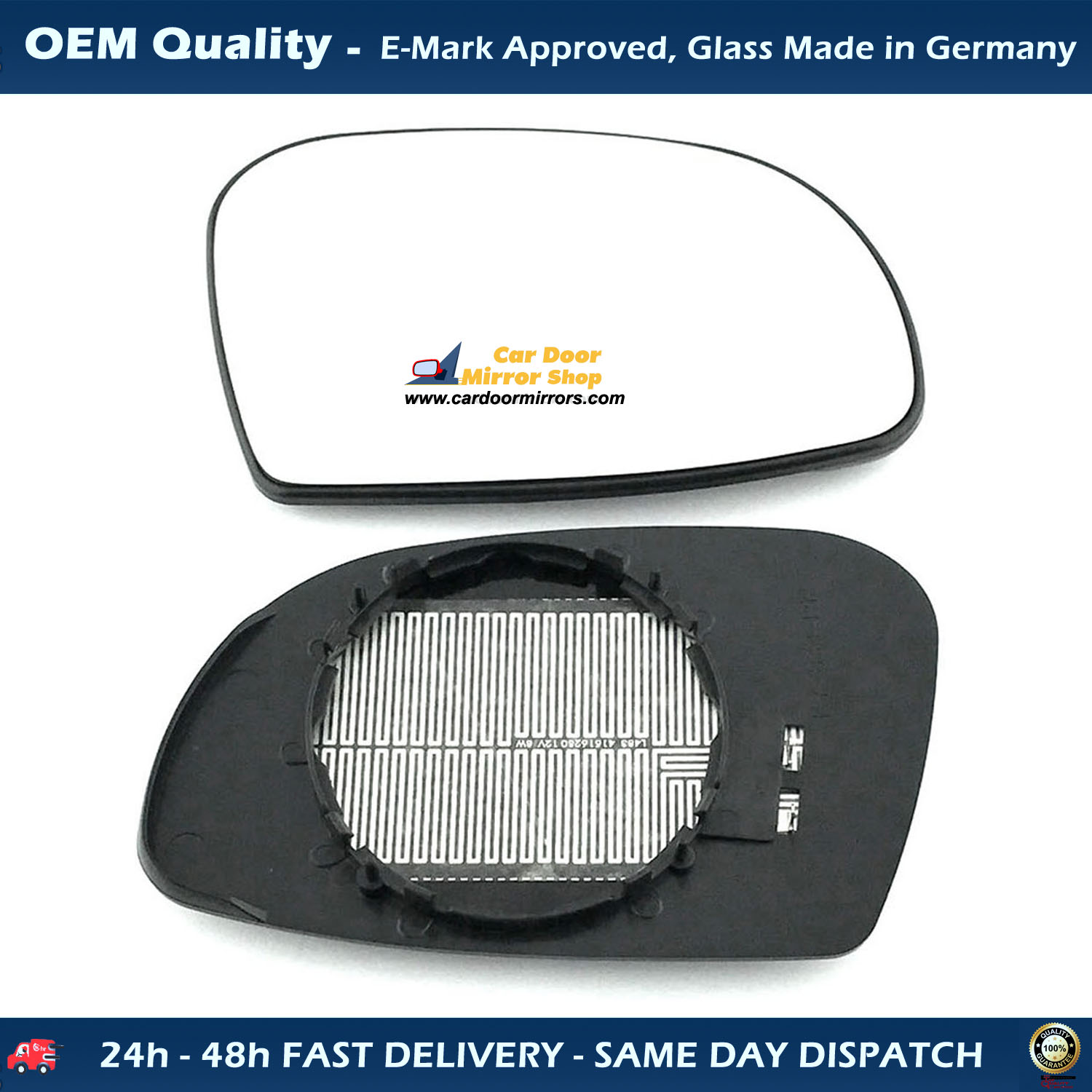 Citroen Saxo Wing Mirror Glass With Base RIGHT HAND ( UK Driver Side ) 1995 to 2003 – Heated Base Convex Mirror