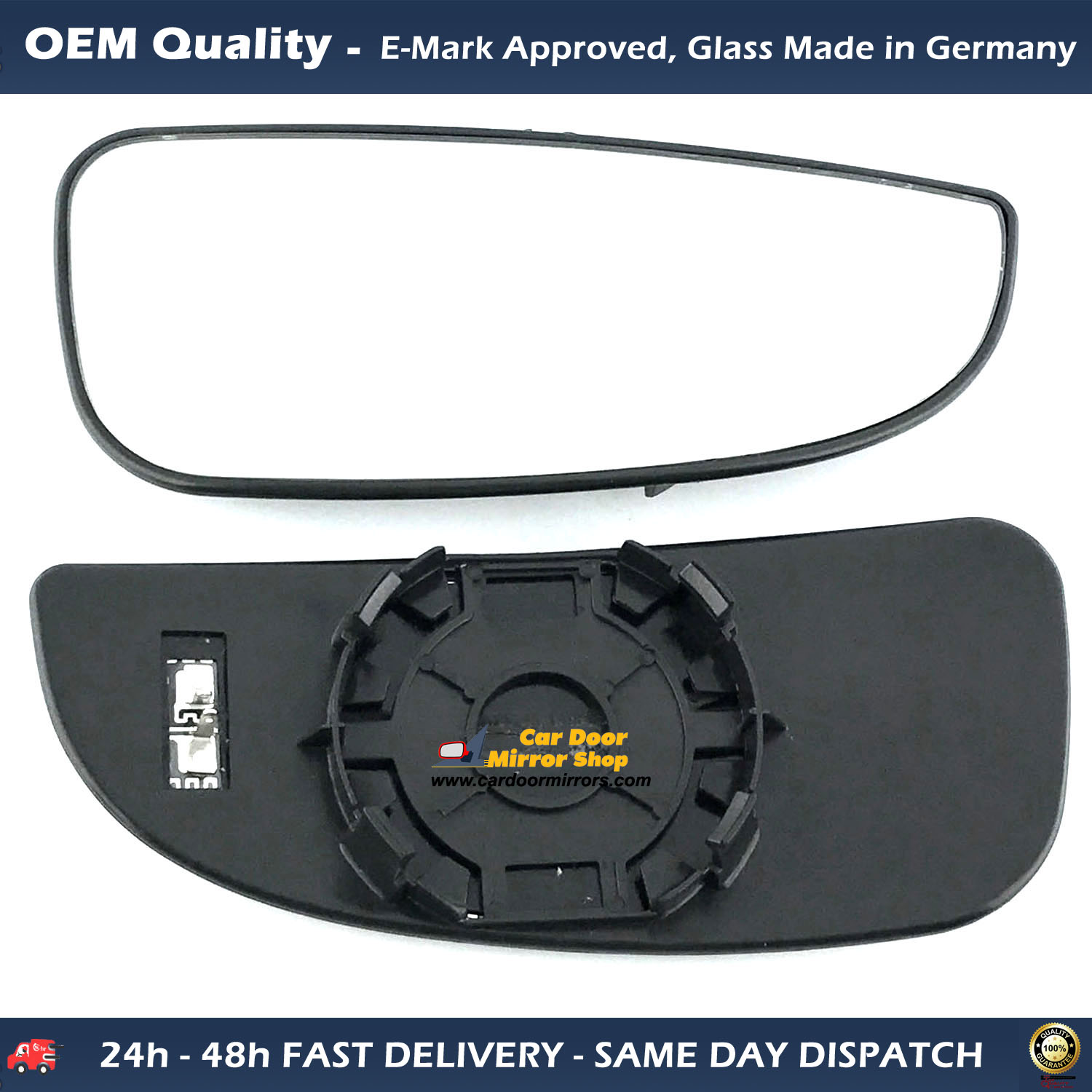 FIAT Ducato Blind Spot Wing Mirror Glass With Base RIGHT HAND ( UK Driver Side ) 2006 to 2021 – Blind Spot Wing Mirror With Base